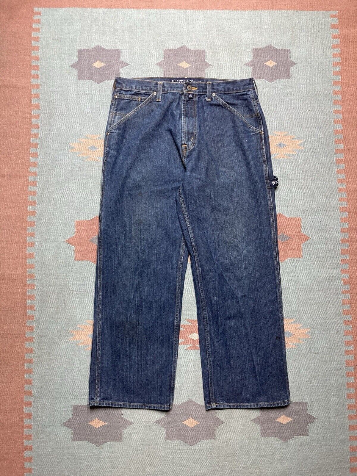 Nautica × Vintage VTG y2k baggy jeans nautica carpenter wide leg skater 34x29 Size US 34 / EU 50 - 5 Thumbnail