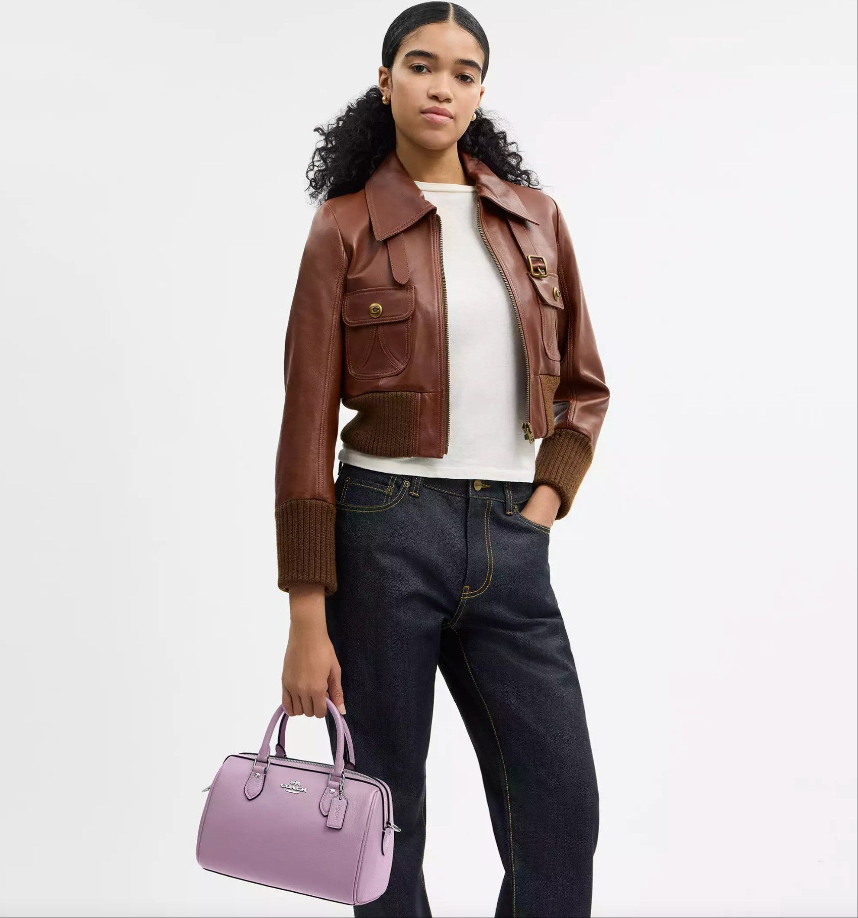 Coach Rowan Satchel Bag CV962 Silver/Jasmine Size ONE SIZE - 8 Thumbnail