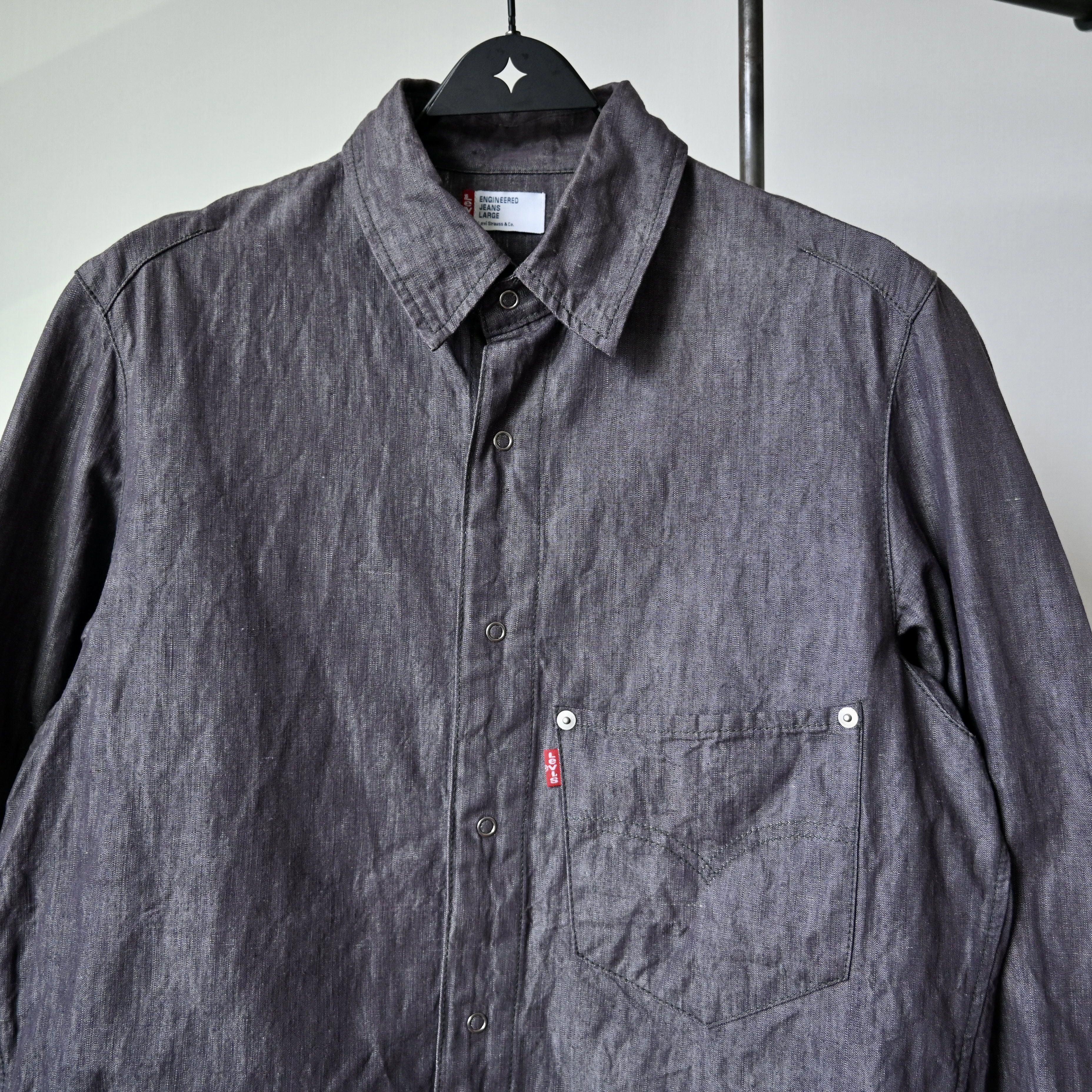 Levi's VTG 2000s Levi's ENGINEERED JEANS cotton linen work shirt Size US L / EU 52-54 / 3 - 7 Thumbnail