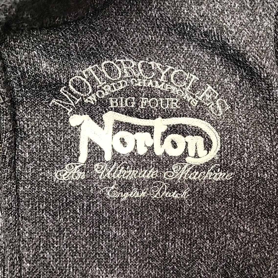 Logo 7 Norton Jacket Womens M Gray Hooded Knit Embroidered Logo Full Zip Retro Hoodie Size M / US 6-8 / IT 42-44 - 4 Thumbnail