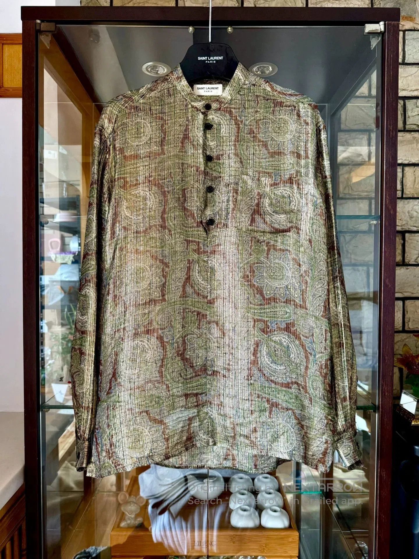 Saint Laurent Paris saint laurent silk shirt with golden patterns. Size US M / EU 48-50 / 2 - 1 Thumbnail