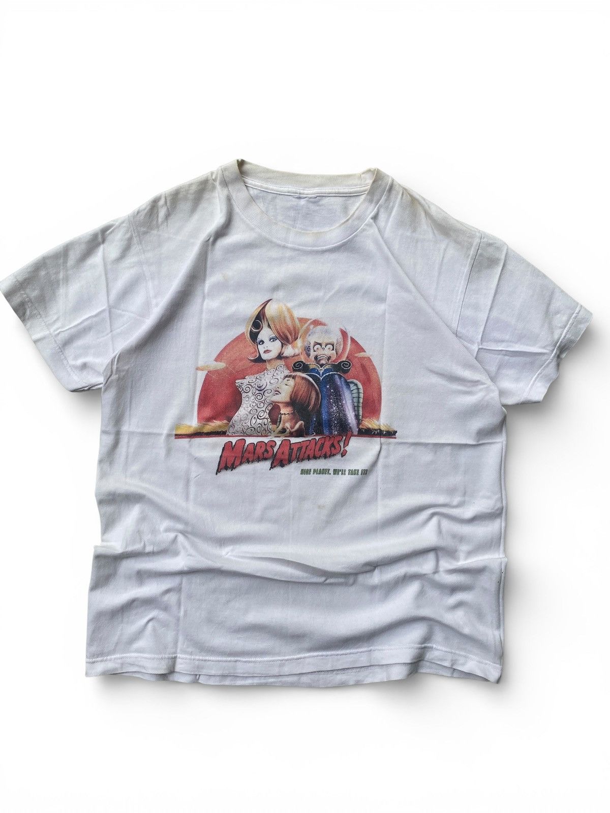 Vintage Vintage Mars Attacks Movie Graphic Tee White Boxy Fit Size US M / EU 48-50 / 2 - 1 Thumbnail