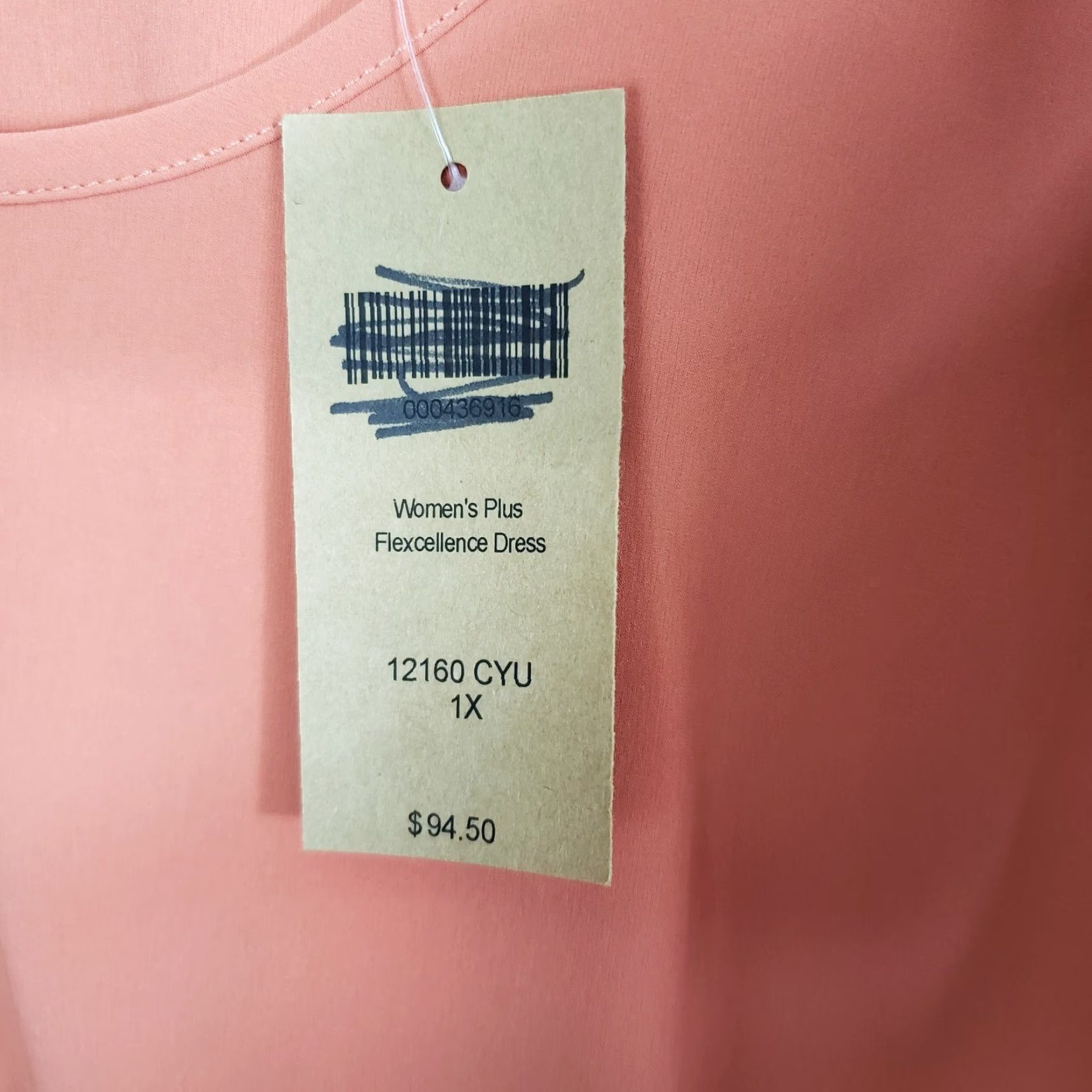 Vintage Duluth Womens Flexcellence Dress 1X Orange Short Sleeve Pockets A-Line Knee Length Satin Polyester Blend Pullover Casual Womens Size 40" / US 18 - 6 Thumbnail