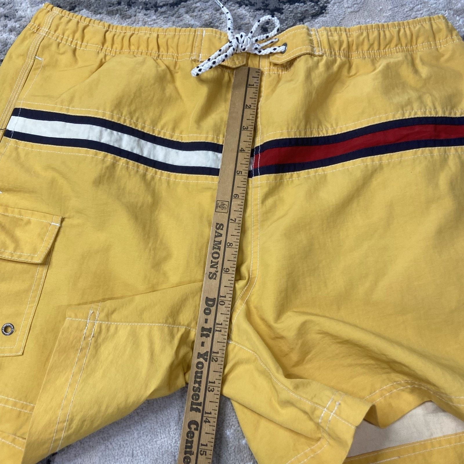 Tommy Hilfiger Tommy Hilfiger Swim Trunks Board Shorts Womens Large Yellow Size ONE SIZE - 5 Thumbnail