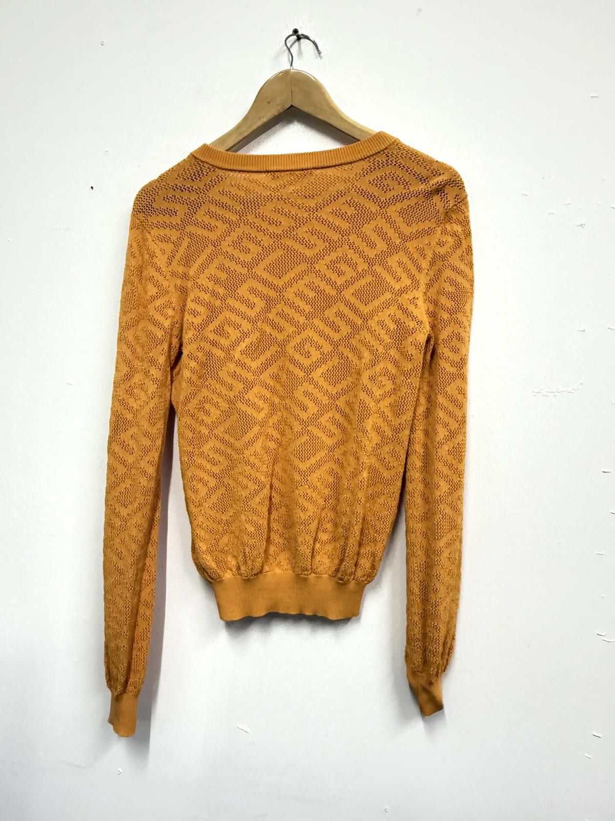 Guess Guess Orange Patterned Knit Sweater Size S Size S / US 4 / IT 40 - 4 Thumbnail
