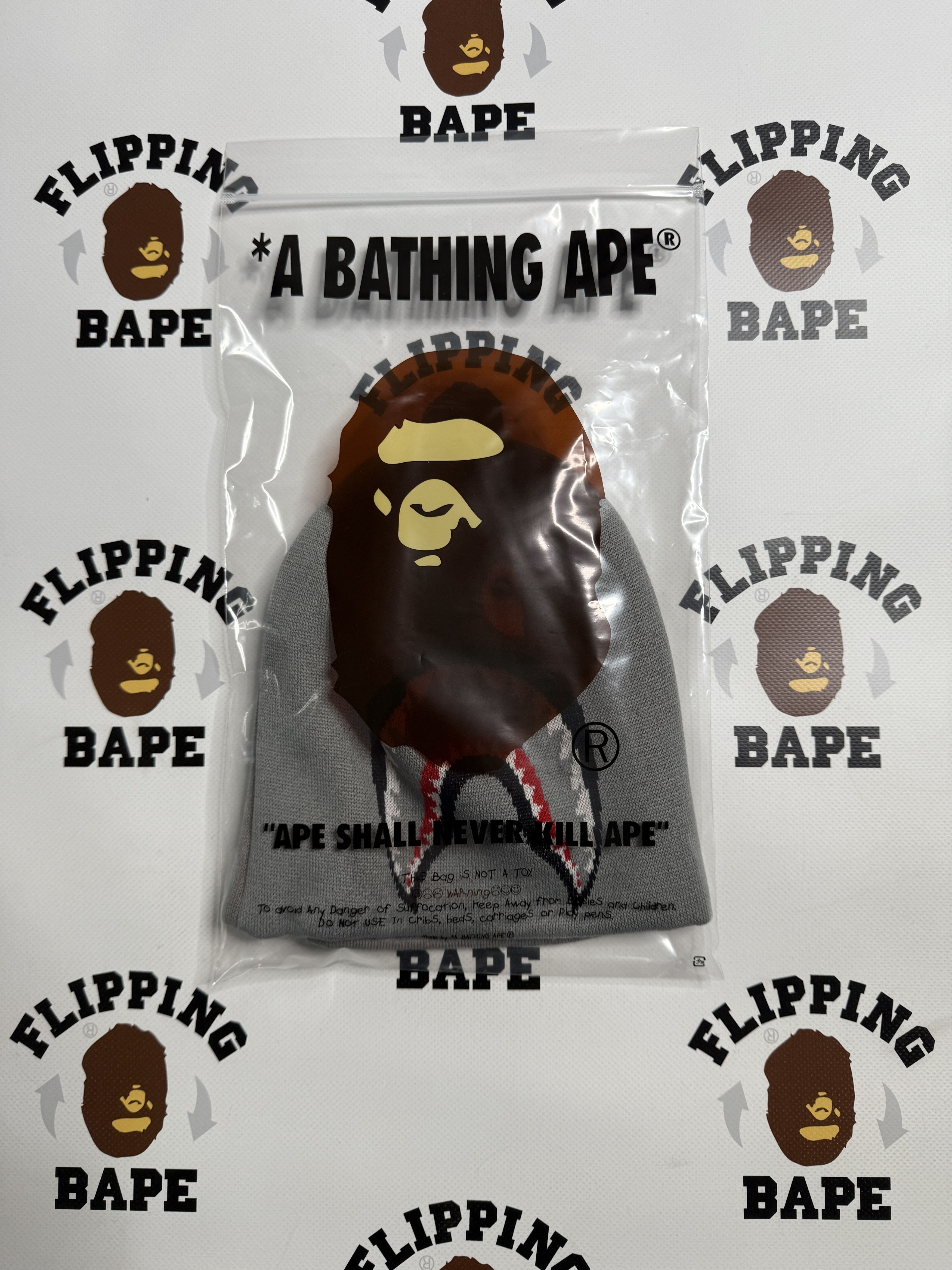 Bape 2ND SHARK KNIT CAP Size ONE SIZE - 14 Thumbnail