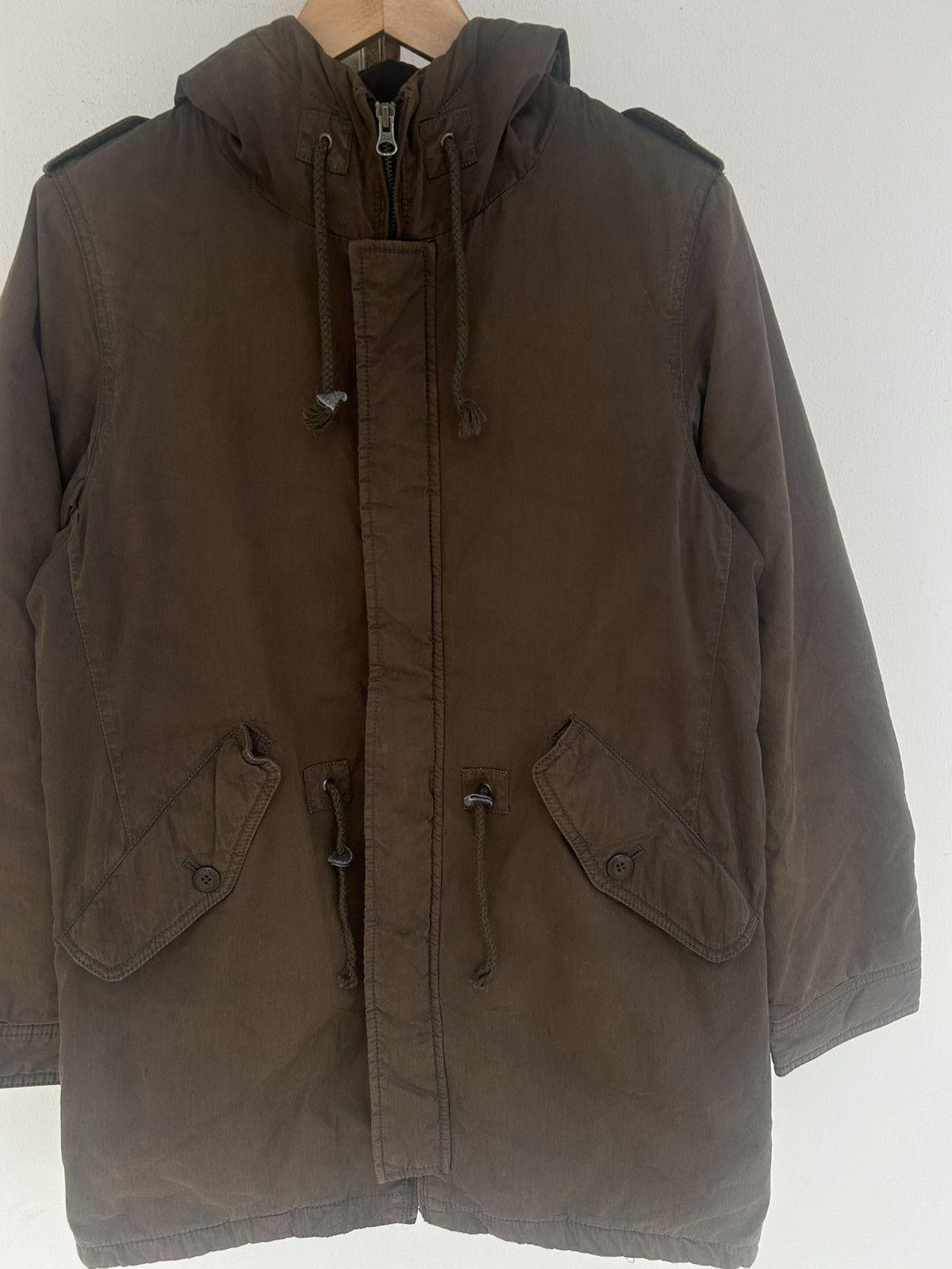 291295=Homme 291295=HOMME Vintage Bomber Hoodie Olive Green Jacket Japan Size US L / EU 52-54 / 3 - 3 Thumbnail