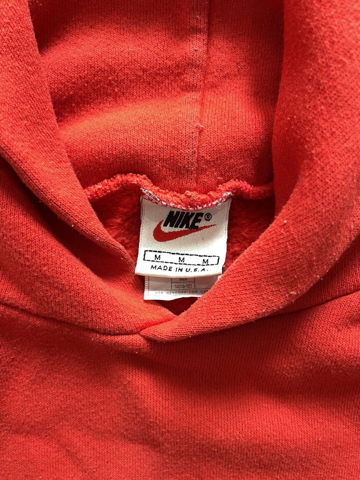 Nike Vintage 90s Nike Red Swoosh Hoodie Made in USA 🇺🇸 Size US M / EU 48-50 / 2 - 2 Thumbnail