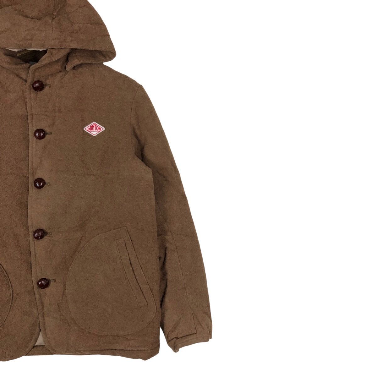Danton Vintage Danton BEAMS Flat Button Hoodie Fleece Jacket Size XS / US 0-2 / IT 36-38 - 4 Thumbnail