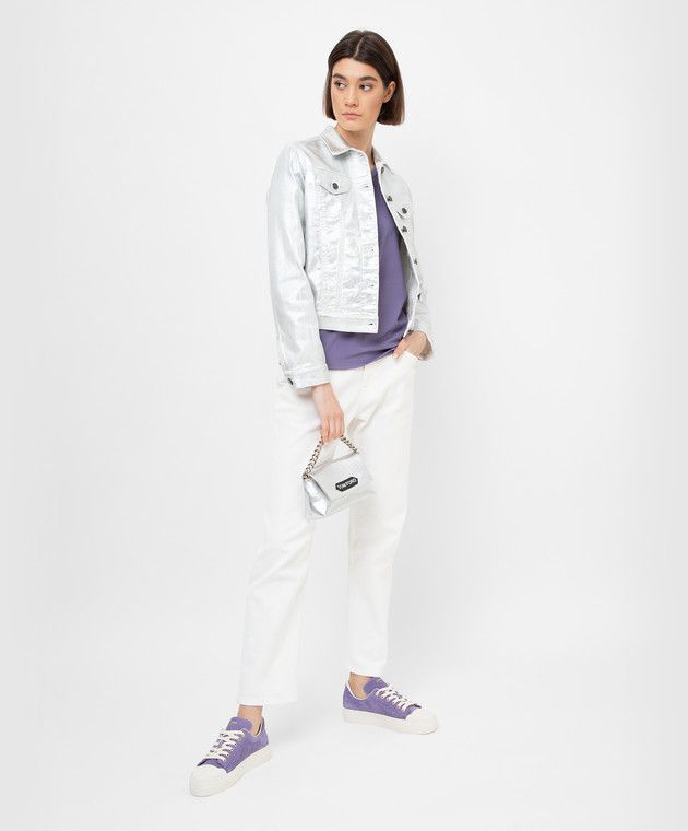 Tom Ford o1y0126 Denim Jacket in Silver Size M / US 6-8 / IT 42-44 - 5 Thumbnail