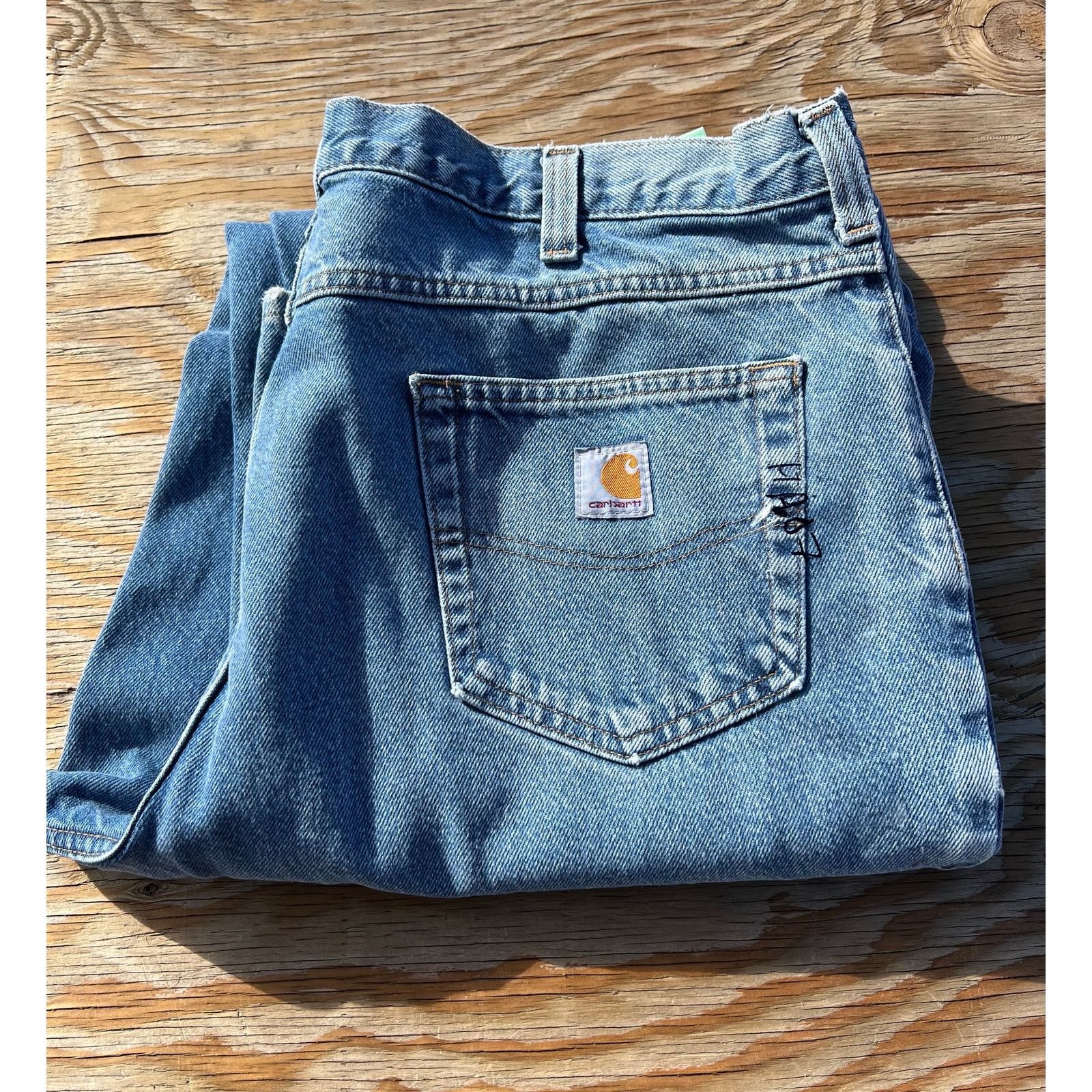 Carhartt Carhartt Jeans Mens 38x36 Blue Denim Utility Work Pants Size US 38 / EU 54 - 1 Thumbnail