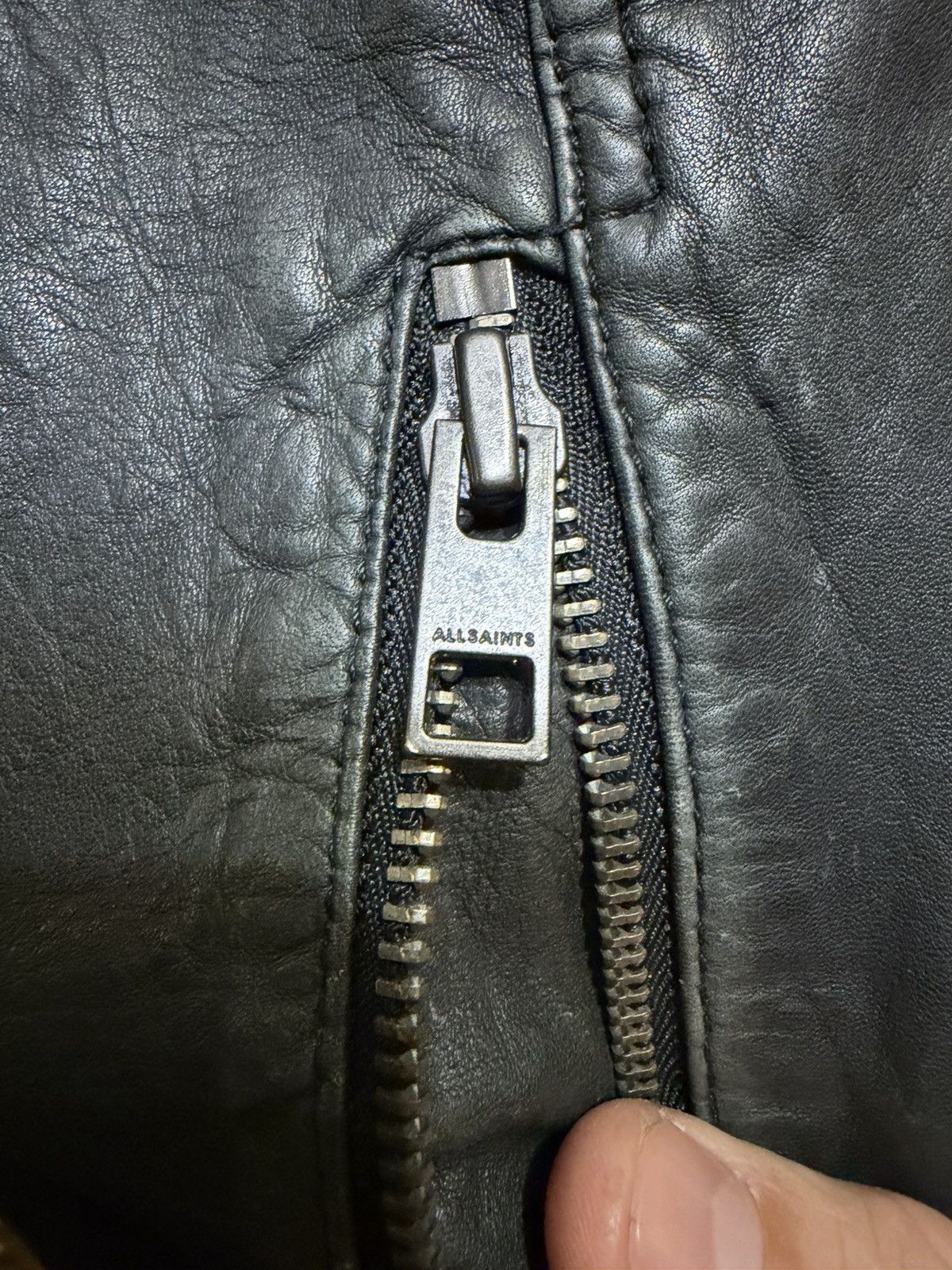 Allsaints ALL Saints Cargo Real Leather Biker Jacket UK10 US 6 EU 38 Size L / US 10 / IT 46 - 10 Thumbnail