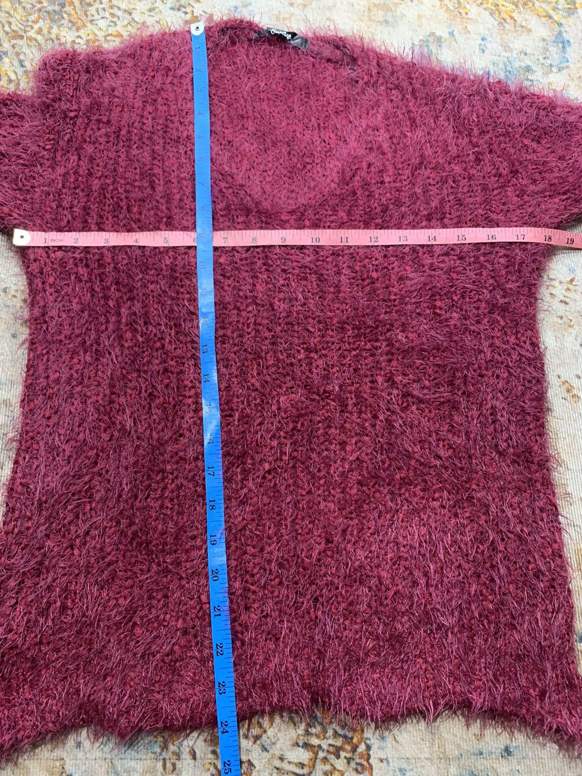 Issey Miyake × Japanese Brand Crazy Fuzzy Mohair Red Kurtcobain Style Sweater Size US M / EU 48-50 / 2 - 7 Thumbnail