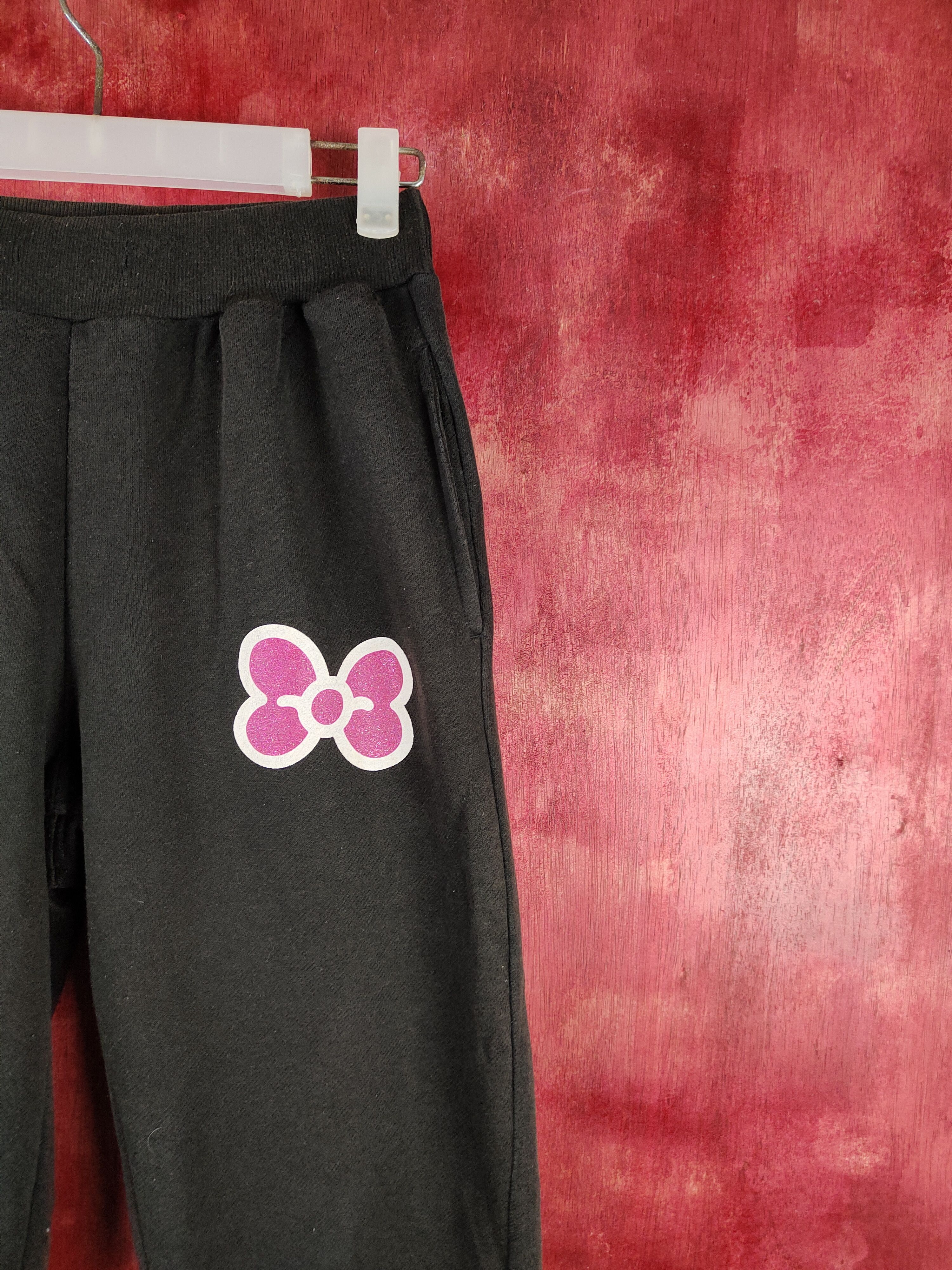 Cartoon Network × One Piece × Vintage My Melody Black Sweatpants #S2229 Size 25" / US 0 / IT 36 - 6 Thumbnail
