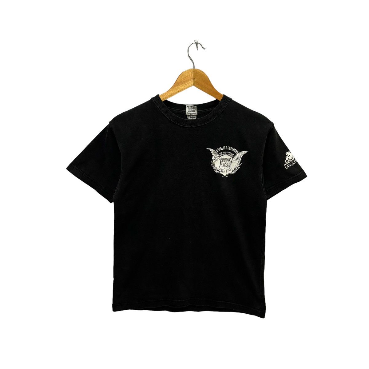 Leather × Lewis Leathers × Vanson Leathers Vintage Langlitz Leathers Finest Motorcycle Leathers Tshirt Size US S / EU 44-46 / 1 - 3 Thumbnail