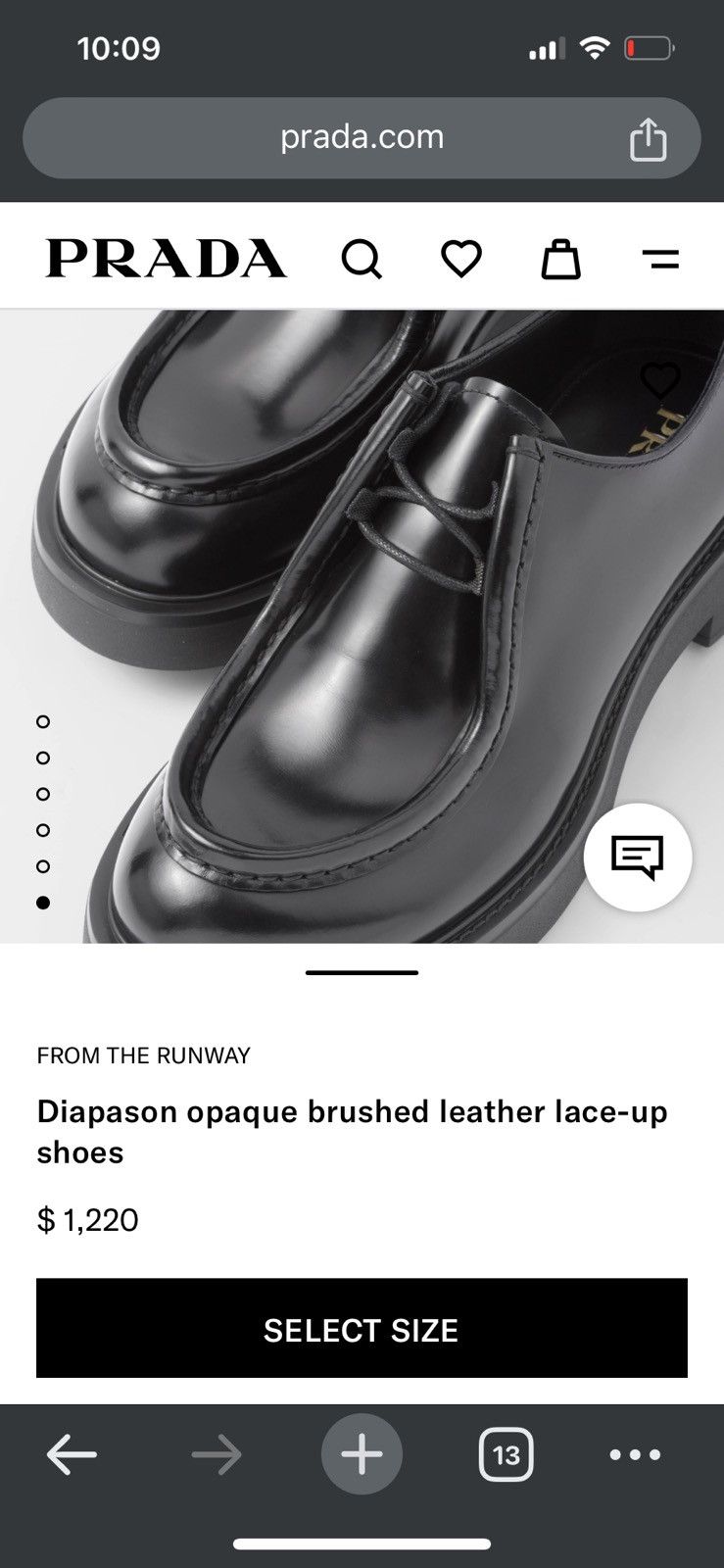 Prada Prada Opaque Brushed Leather Size US 10.5 / EU 43-44 - 5 Thumbnail