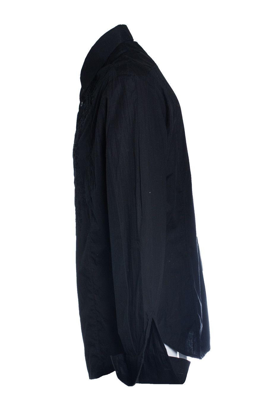 Ferre Ferre jeans, black French cuff embroidery shirt Size US XXL / EU 58 / 5 - 3 Thumbnail