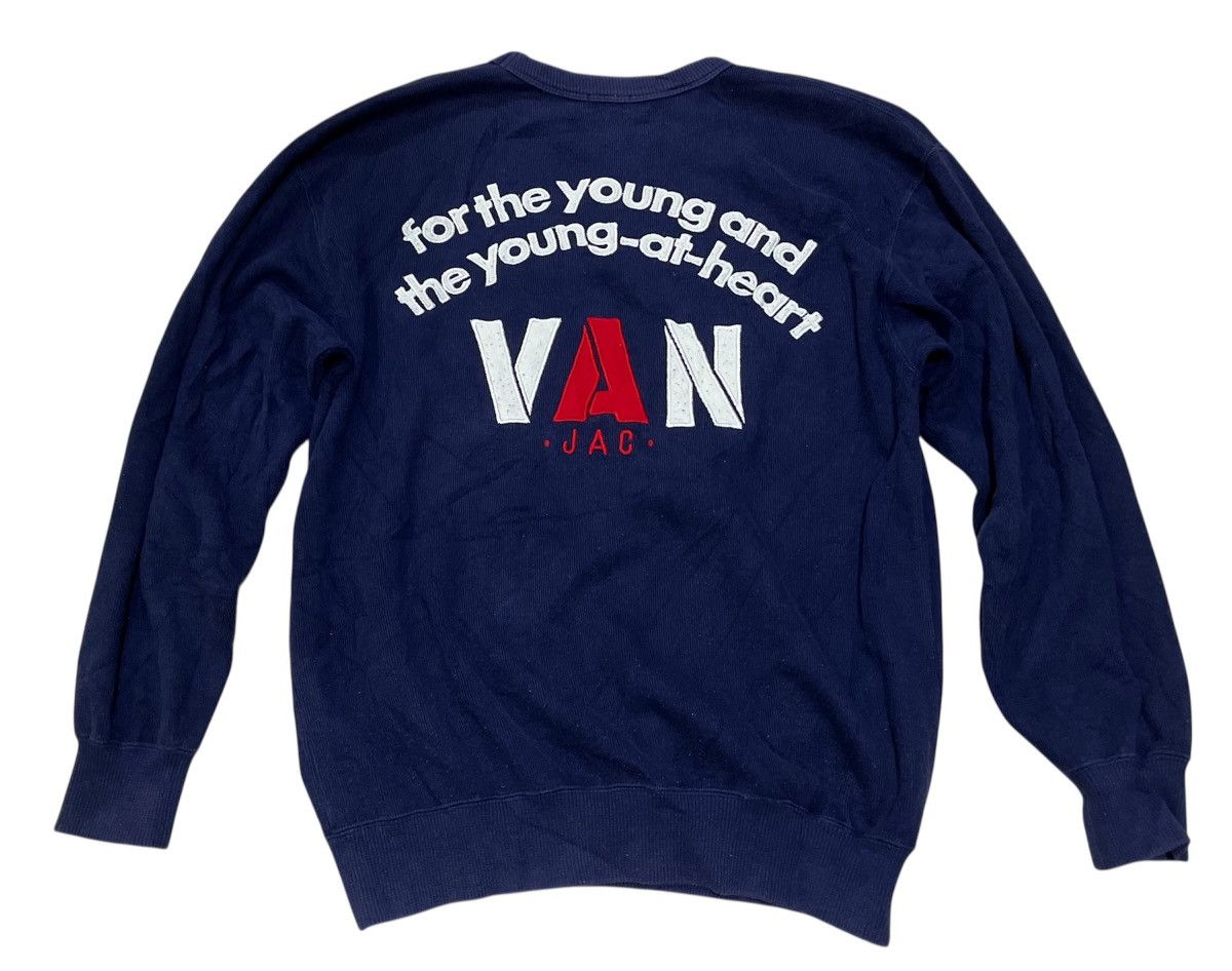 Vintage Vintage 90s Van Jac Embroidery Sweatshirt Jumper Size US L / EU 52-54 / 3 - 1 Thumbnail