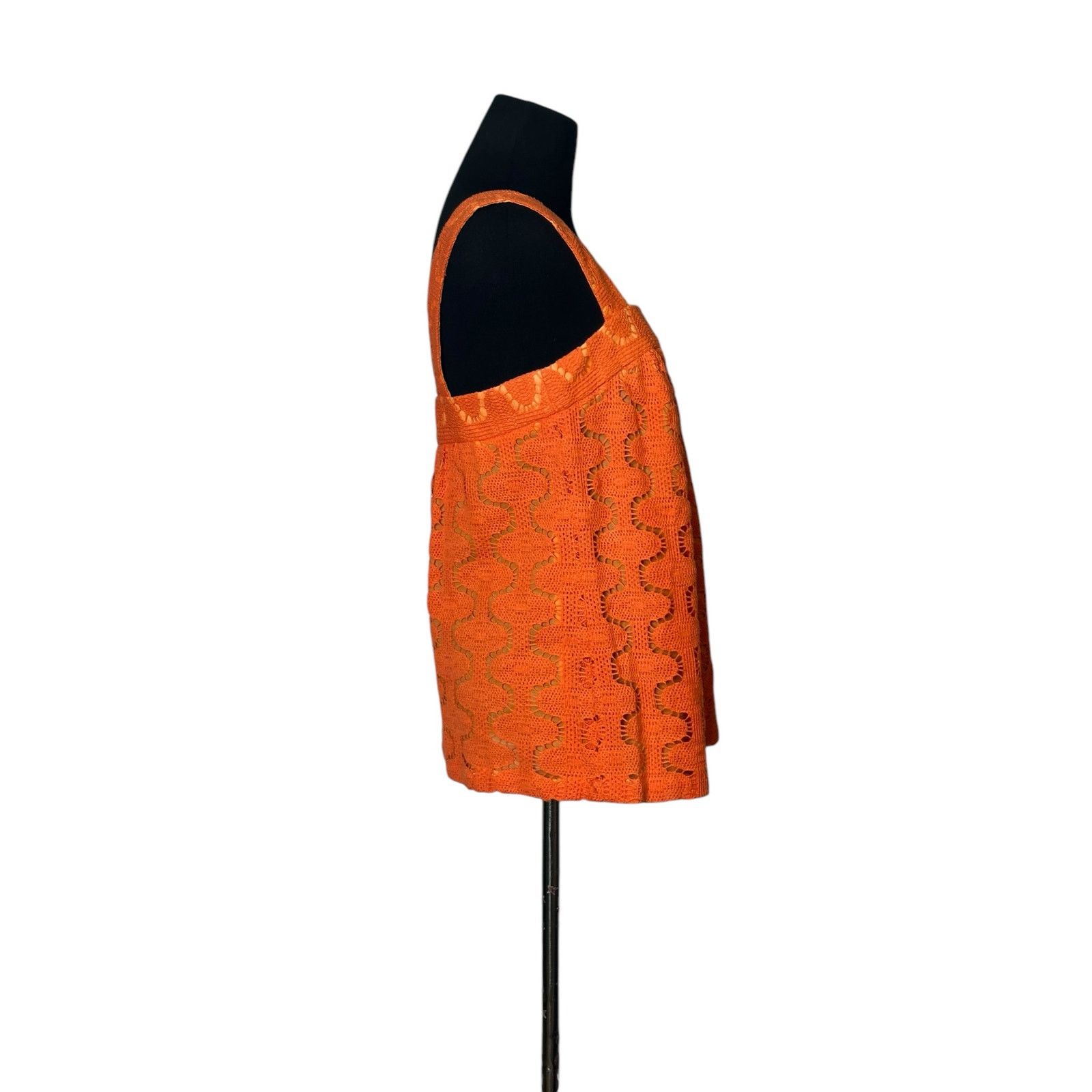 Trina Turk Trina Turk orange crochet knit cami tank top size M Size M / US 6-8 / IT 42-44 - 6 Thumbnail