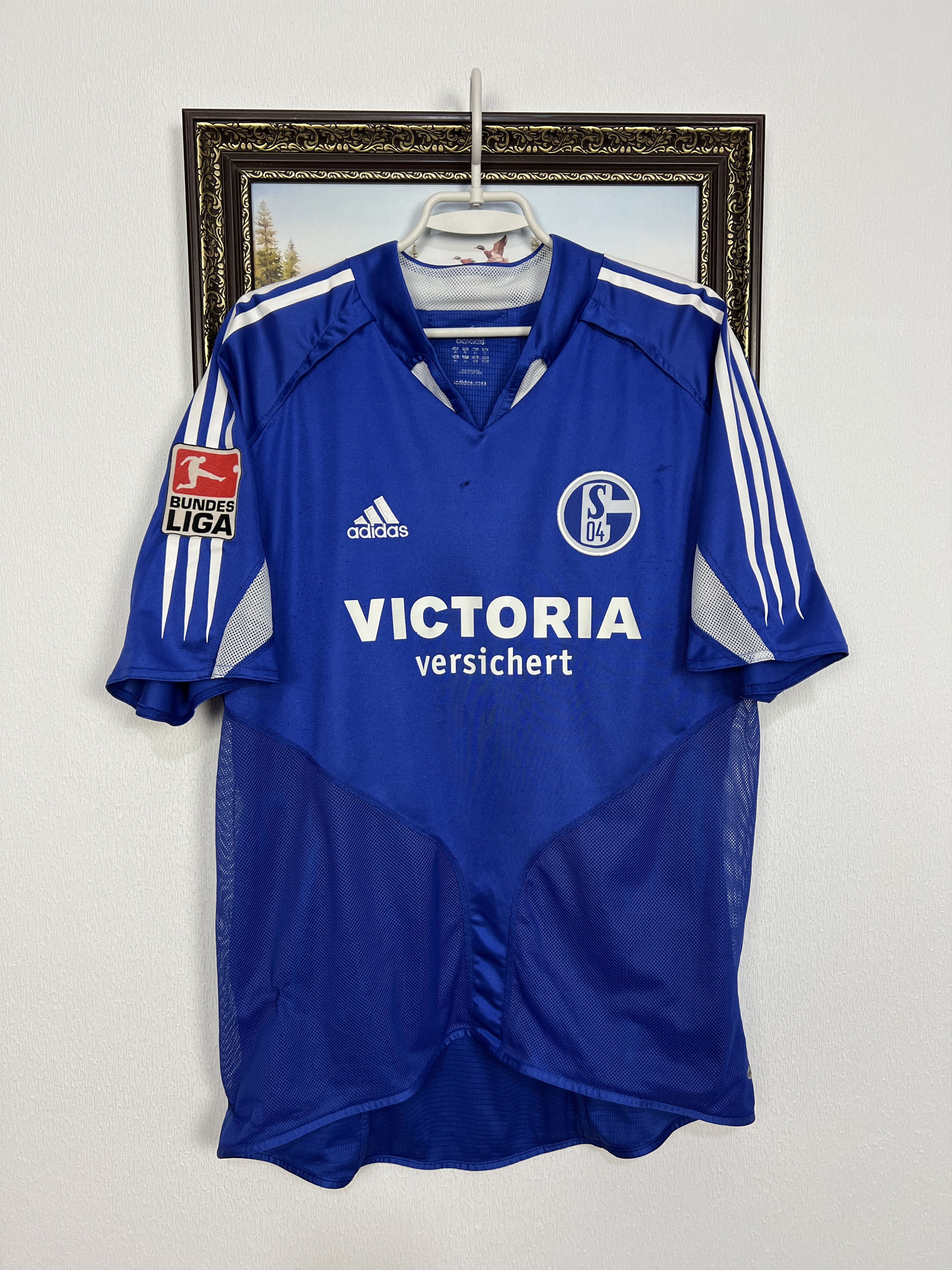 Adidas FC Schalke 04 football shirt Player #11 Sand Jersey Trikot Size US XL / EU 56 / 4 - 2 Thumbnail