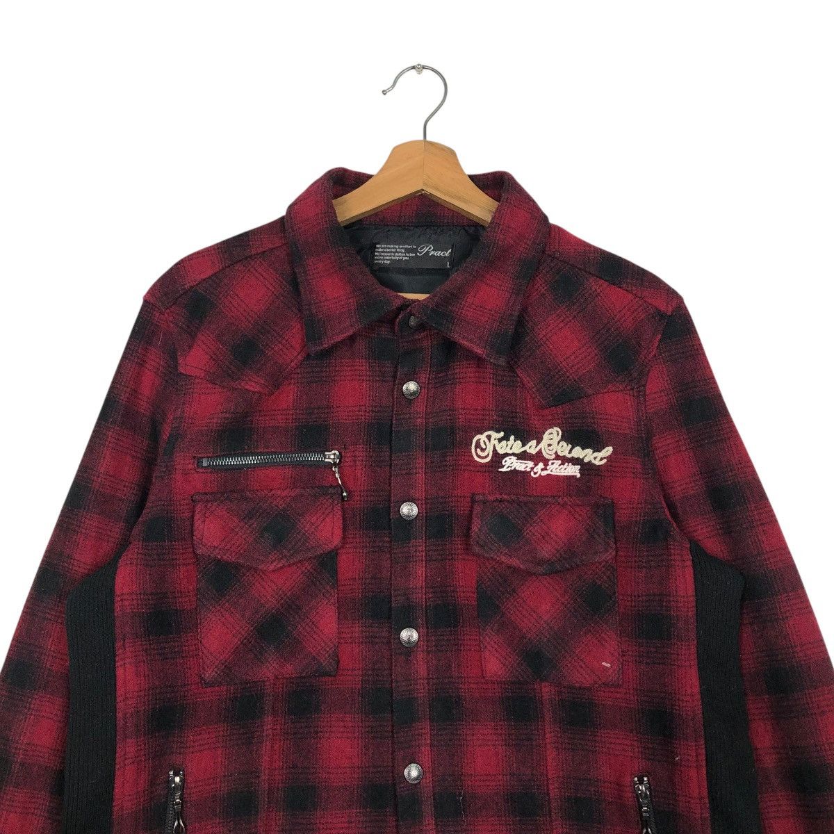 Hysteric Glamour 🔥VINTAGE BIKER JACKET PUNK DESIGN PRACT TARTAN CHECK Size US L / EU 52-54 / 3 - 5 Thumbnail