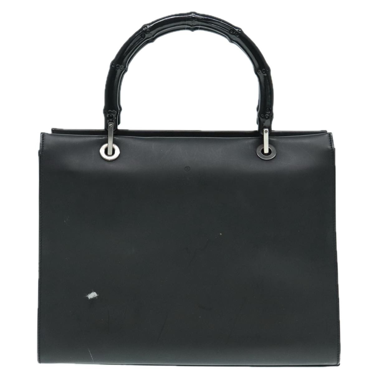 Gucci Bamboo Black Leather Handbag (Pre-Owned) Size ONE SIZE - 1 Thumbnail