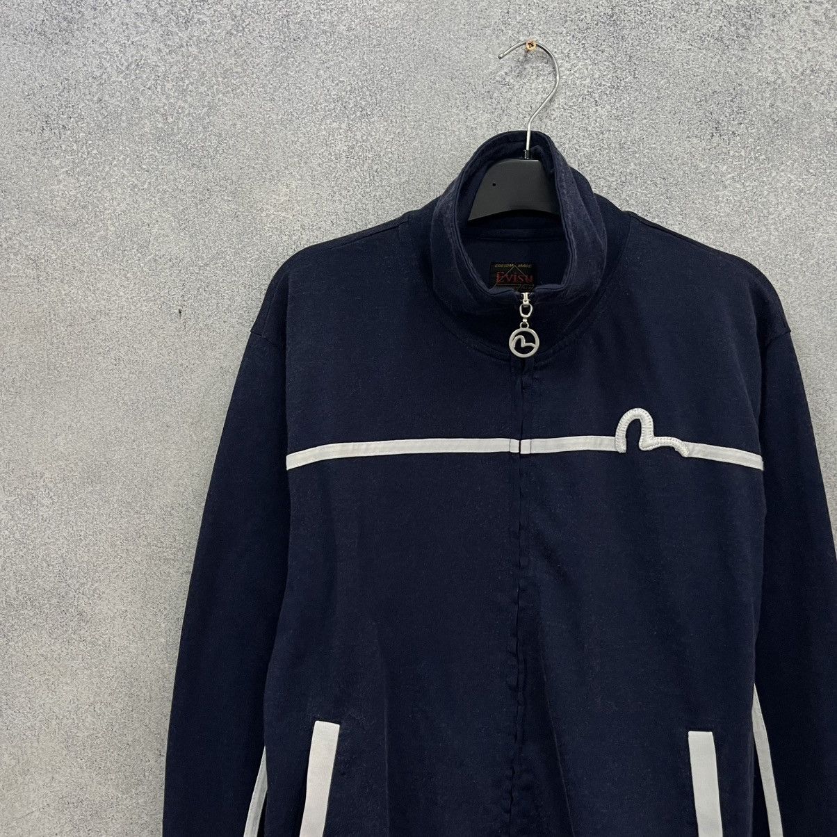 Evisu Men’s Evisu Wool Mock Turtleneck Full Zip Embroidered Sz: L Size US L / EU 52-54 / 3 - 3 Thumbnail