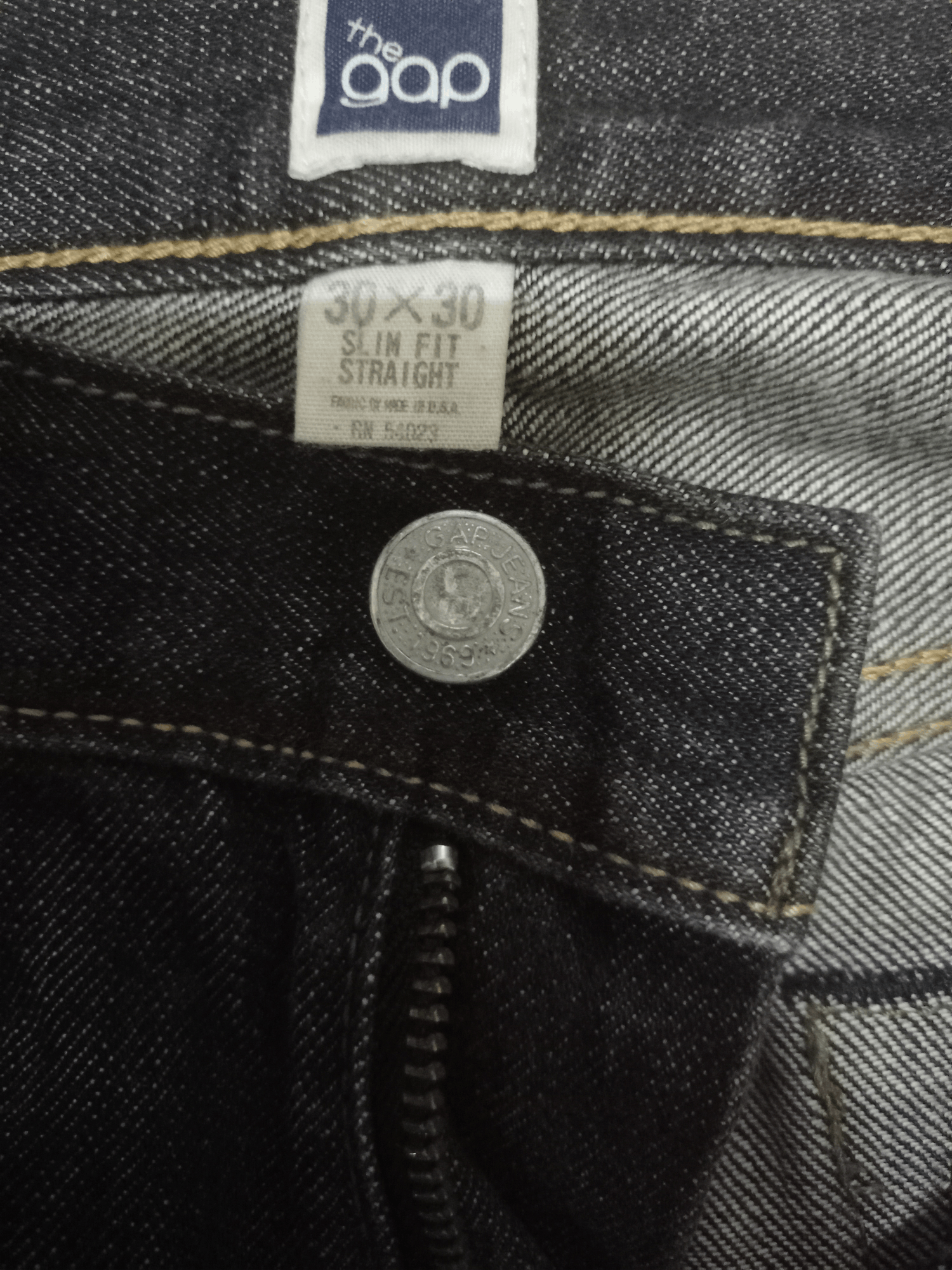 Gap Vintage Gap White Oak Cone Distressed Style Black Jeans Size US 28 / EU 44 - 3 Thumbnail