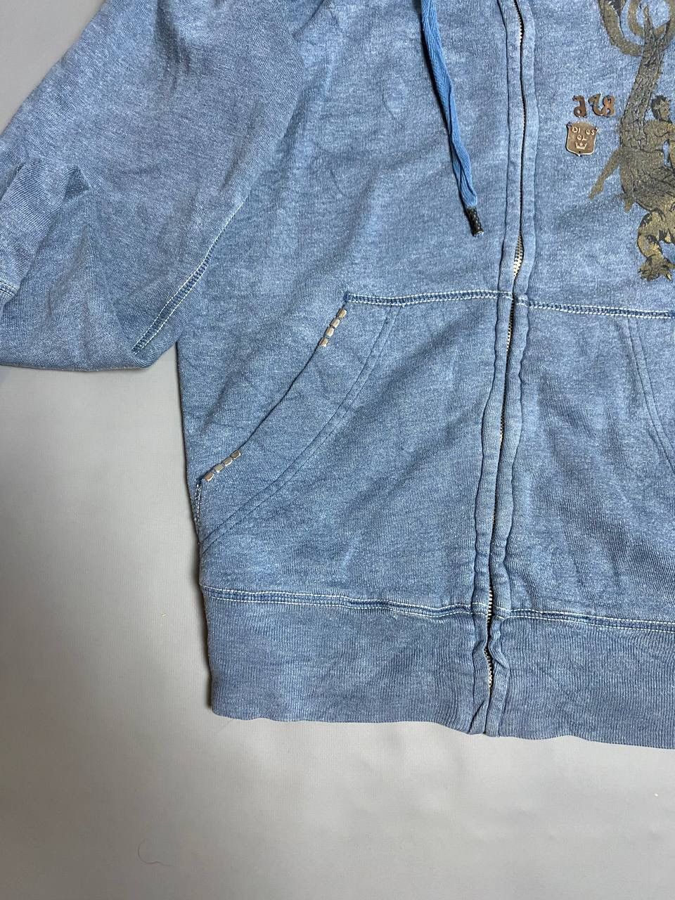 Diesel Diesel Royal Rock Zip Hoodie Sz M Blue Fabric Faded Graphic Size US M / EU 48-50 / 2 - 5 Thumbnail
