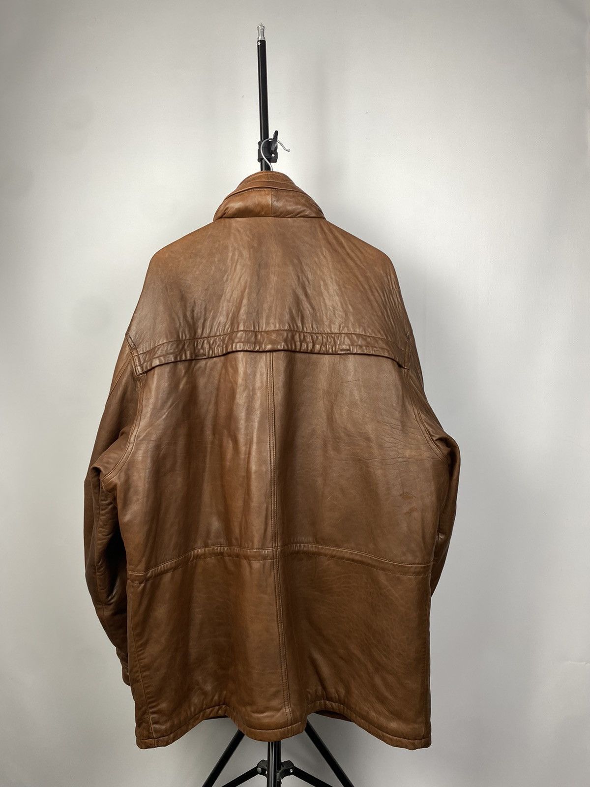 Japanese Brand × Leather Vintage Crazy Leonardo Japanese Real Leather Coat Jacket Size US L / EU 52-54 / 3 - 7 Thumbnail
