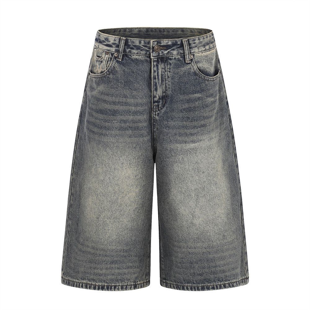 Japanese Brand Punk Retro Distressed Washed Denim Shorts Size US 32 / EU 48 - 1 Thumbnail
