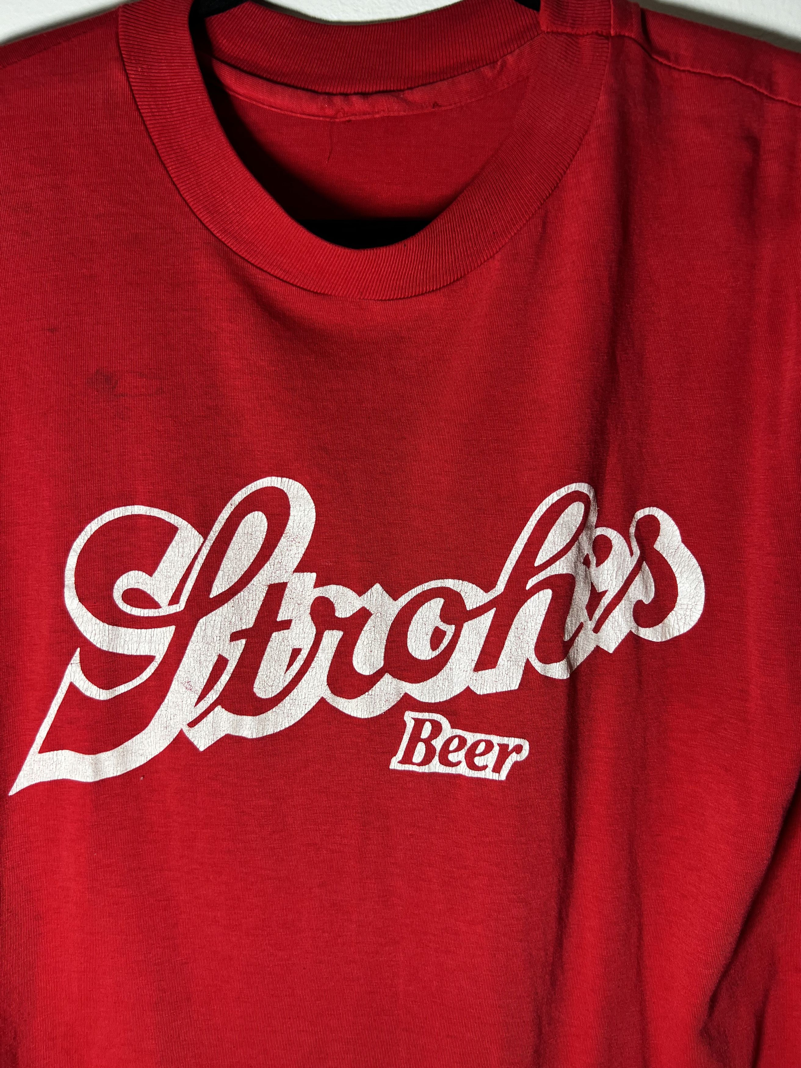 Other × Vintage Vintage 1970's Stroh's Beer Logo Single Stitch T-Shirt Size US M / EU 48-50 / 2 - 2 Thumbnail