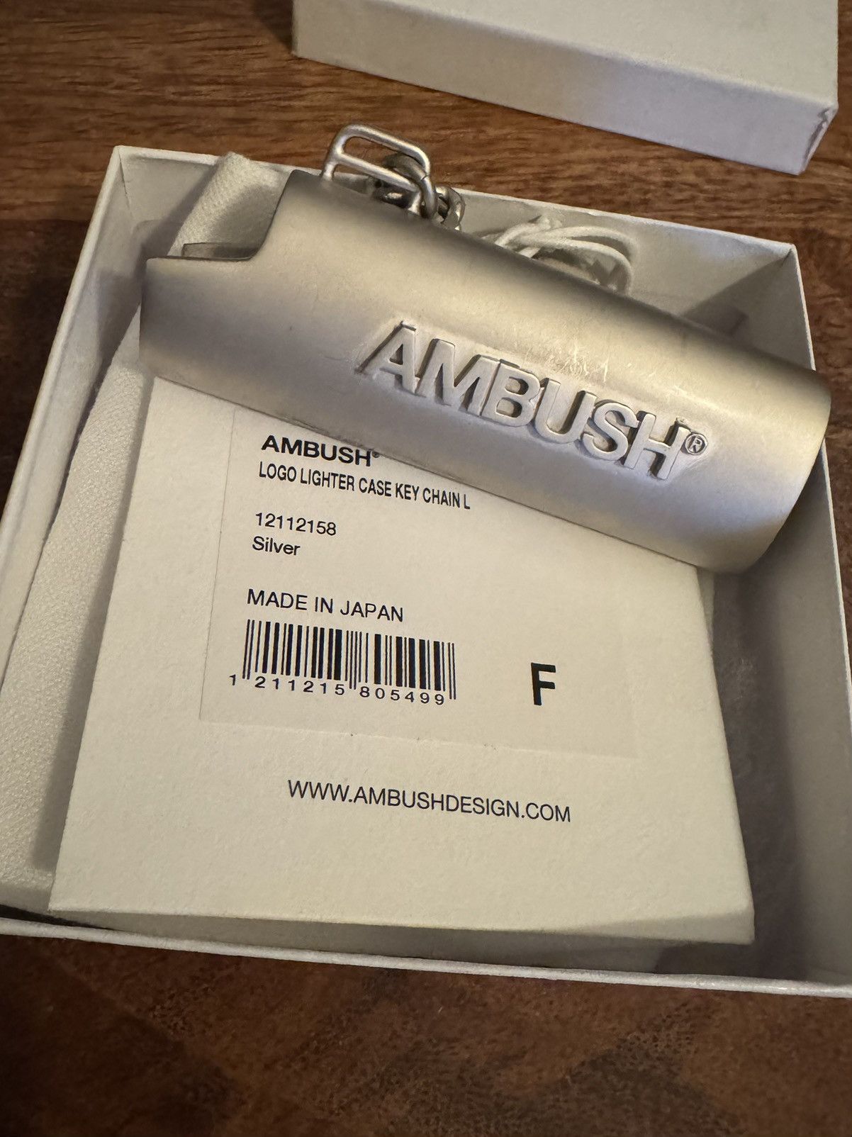 Ambush Design Ambush Logo Lighter Case Key Chain L Silver, 12112158, New Size ONE SIZE - 2 Thumbnail