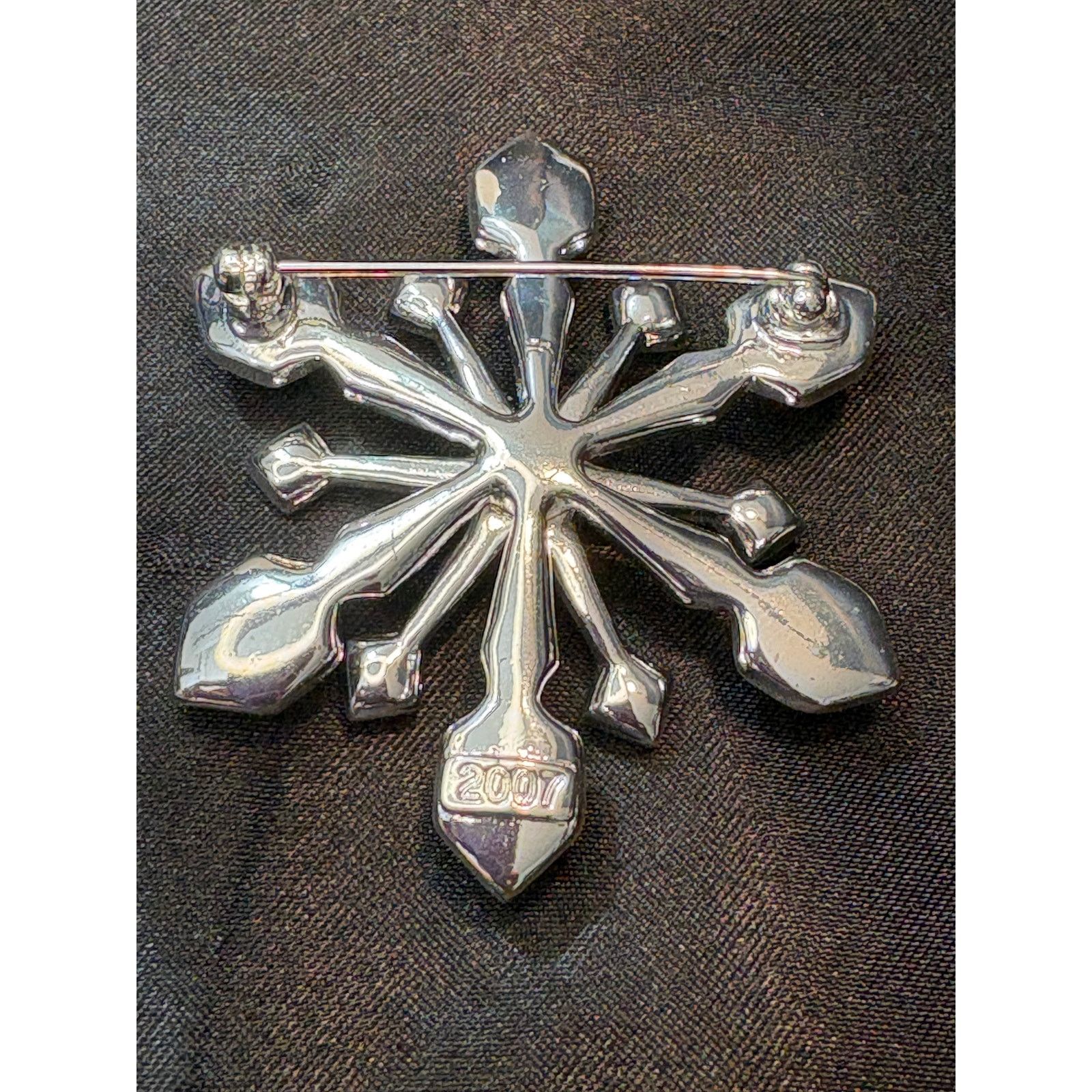 Other Rhinestone Snowflake Brooch Aurora Borealis 15g 2" Size ONE SIZE - 2 Thumbnail