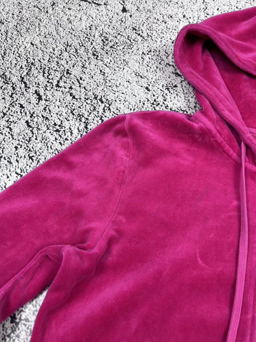 Juicy Couture Vintage Juicy Couture Y2K Glam Velour Pink Zip Up Hoodie Size M / US 6-8 / IT 42-44 - 7 Thumbnail