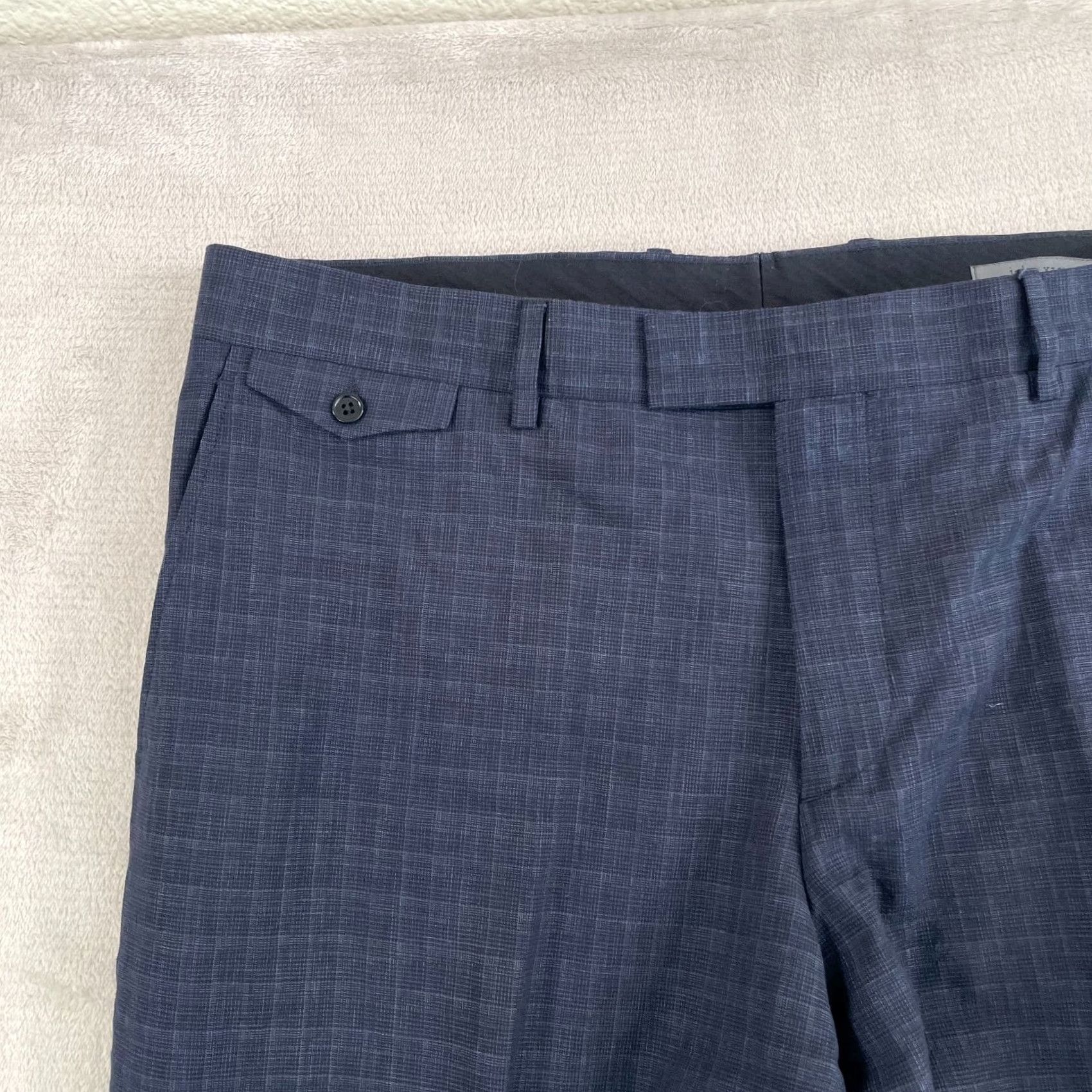 John Varvatos John Varvatos Collection Trouser Pants Men IT 52 US 36x31 Blue Wool Linen Dress Pants Size US 36 / EU 52 - 2 Thumbnail