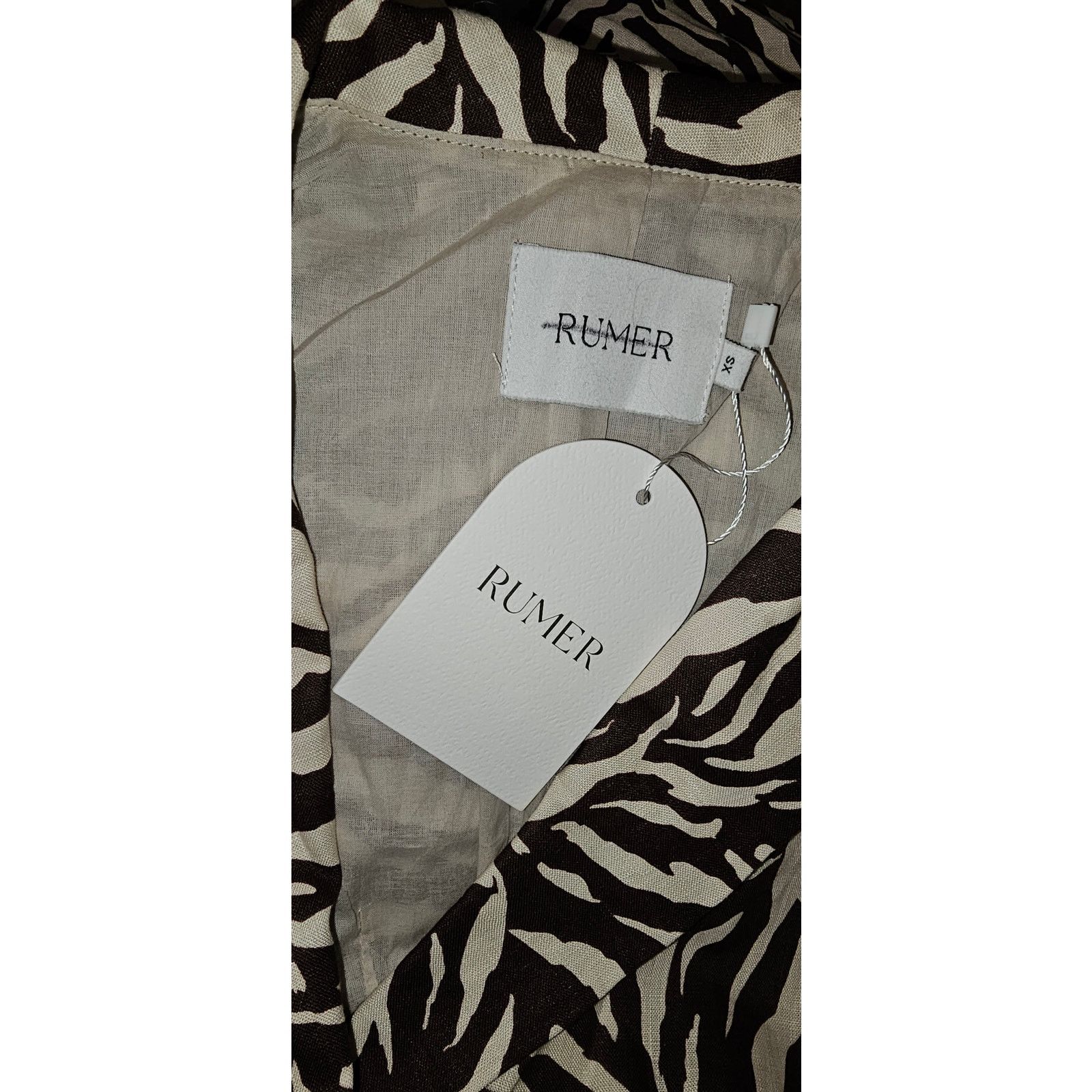 Free People New Free People RUMER Cyrus Blazer Dress $379 Zebra-Striped Size XS / US 0-2 / IT 36-38 - 8 Thumbnail
