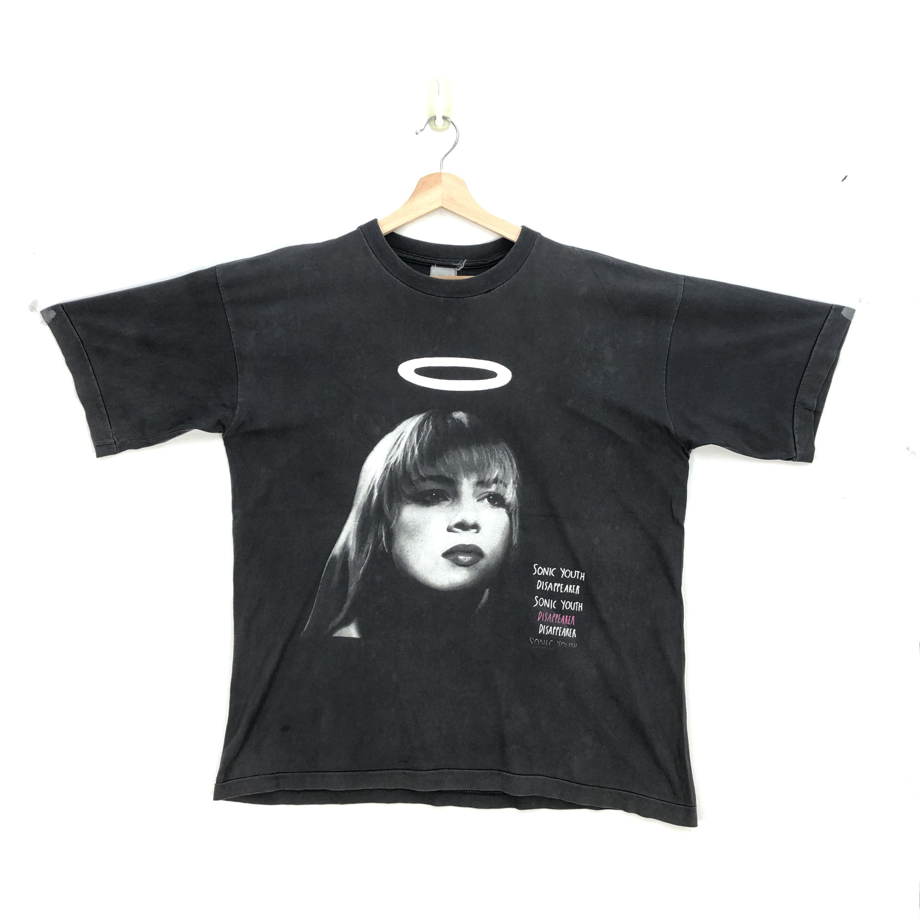 Band Tees × Vintage 90s Sonic Youth T-Shirt Disappearer Traci Lords Black  Tee | Grailed