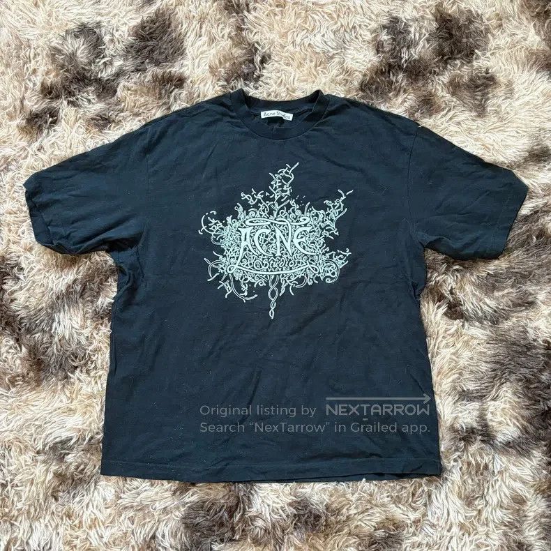 Acne Studios Acne Studios Glow-In-The-Dark Logo Crew Neck Short Sleeve Size US S / EU 44-46 / 1 - 1 Thumbnail