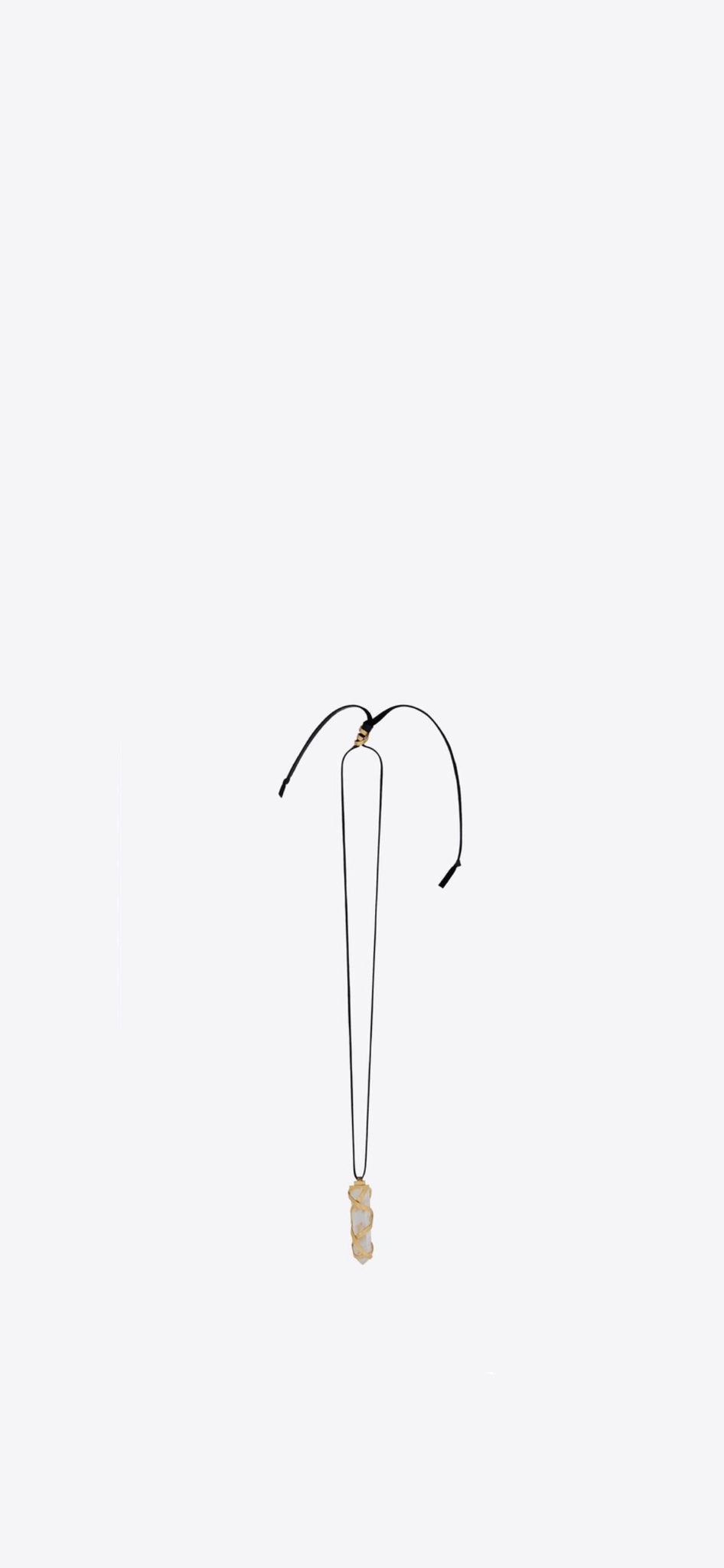 Saint Laurent Paris o1s1wg111224 Size: OS / Pendant Necklace Metal, Rock Size ONE SIZE - 1 Preview