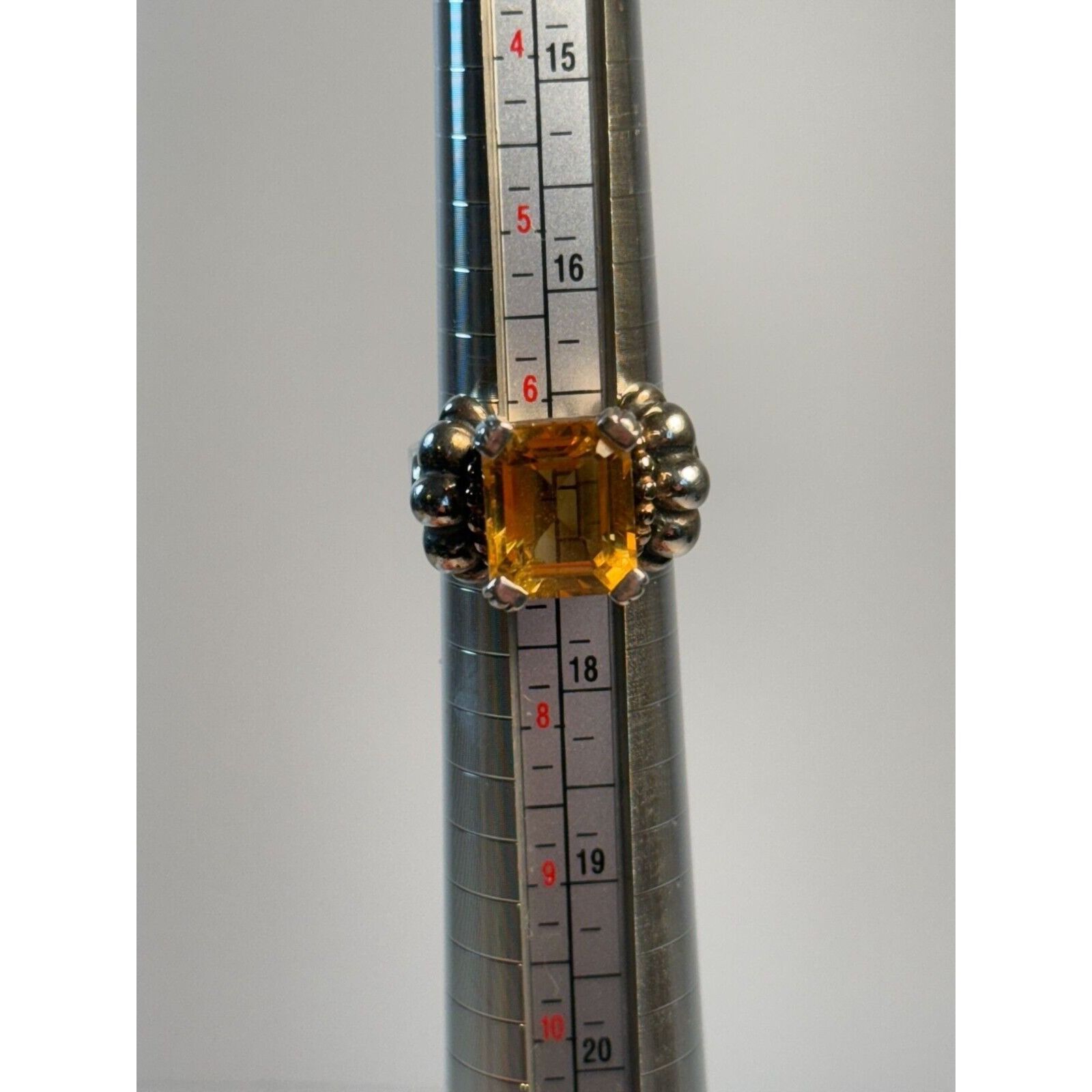Other LAGOS CAVIAR Sterling Silver & 18K Gold Emerald Cut CITRINE Size ONE SIZE - 12 Thumbnail