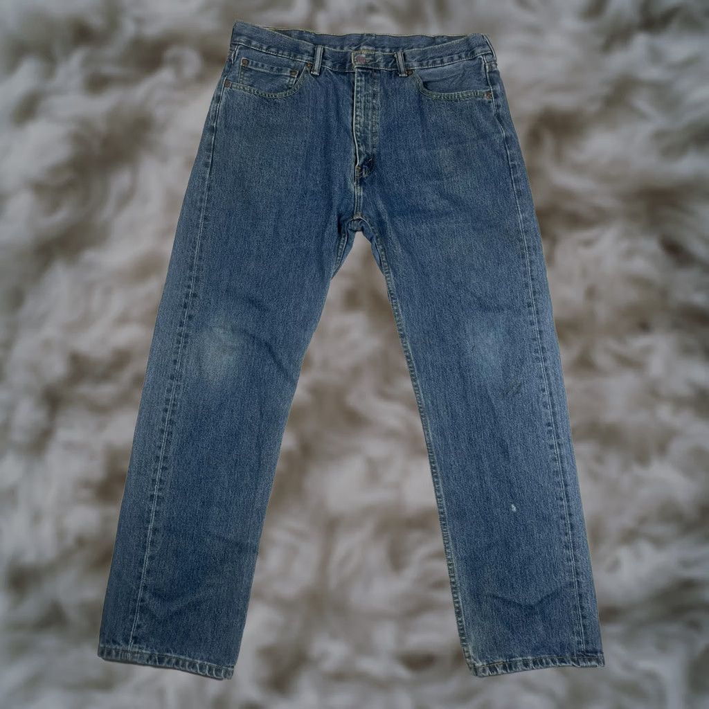 Levi's Levi'S Jeans Mens 38 Blue 38Wx32L Wash Strauss Straight Leg Denim Cotton Size US 38 / EU 54 - 1 Thumbnail