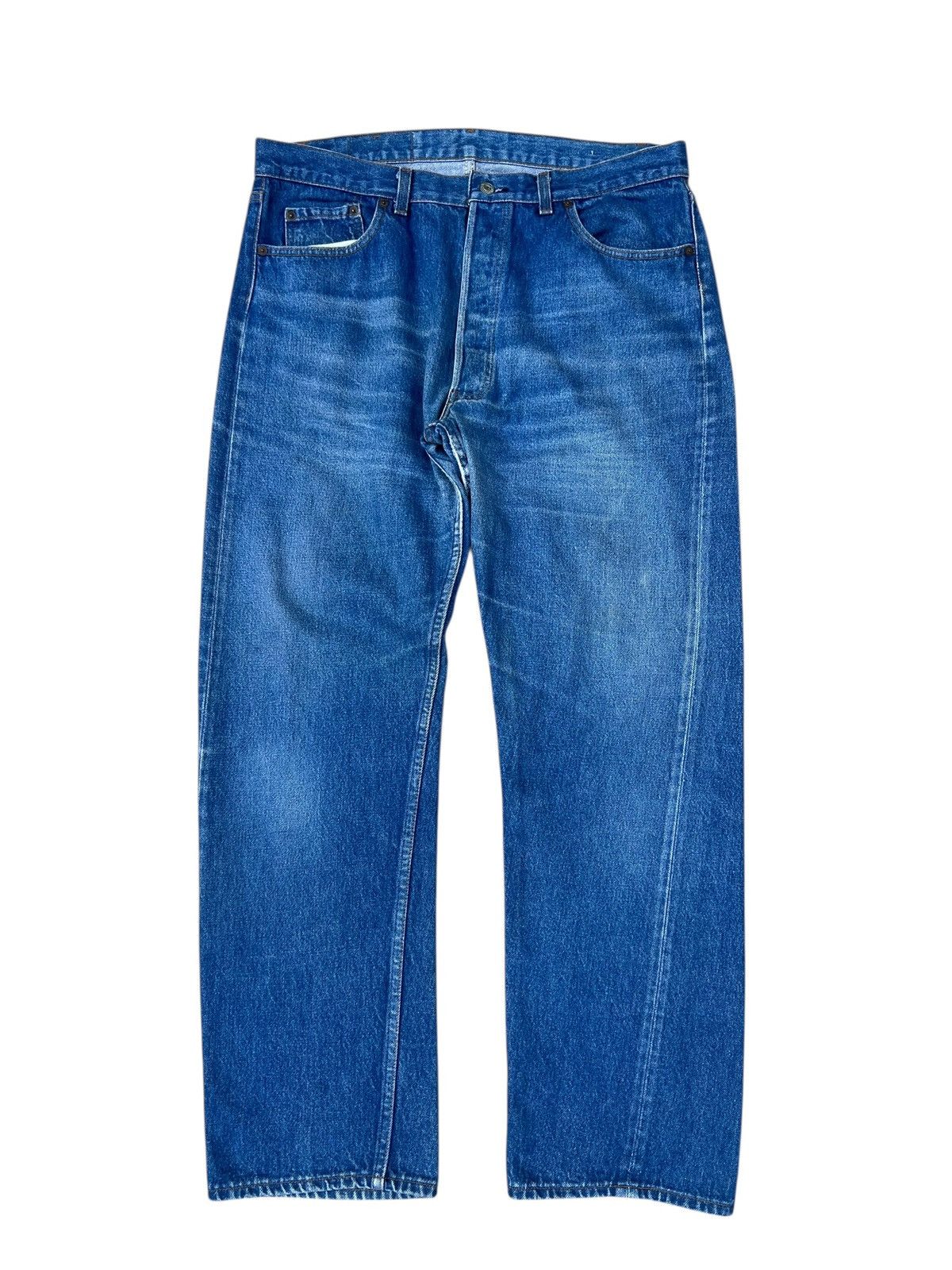 Levi's Vintage 1980s Levi’s 501 Fade Blue Denim Jeans Made in Usa Size US 37 - 1 Thumbnail