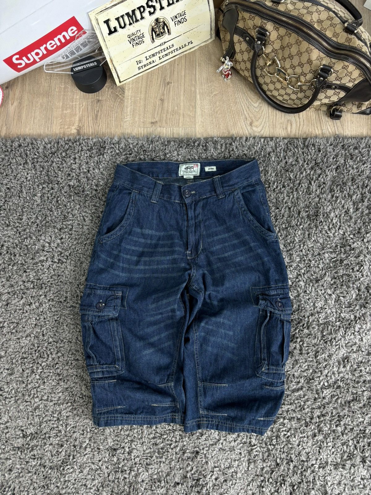 Ecko Unltd. × Rap Tees × Southpole Y2K Vintage Ecko Denim Jorts Baggy Skate Hip Hop Rap USA Size US 32 / EU 48 - 2 Thumbnail