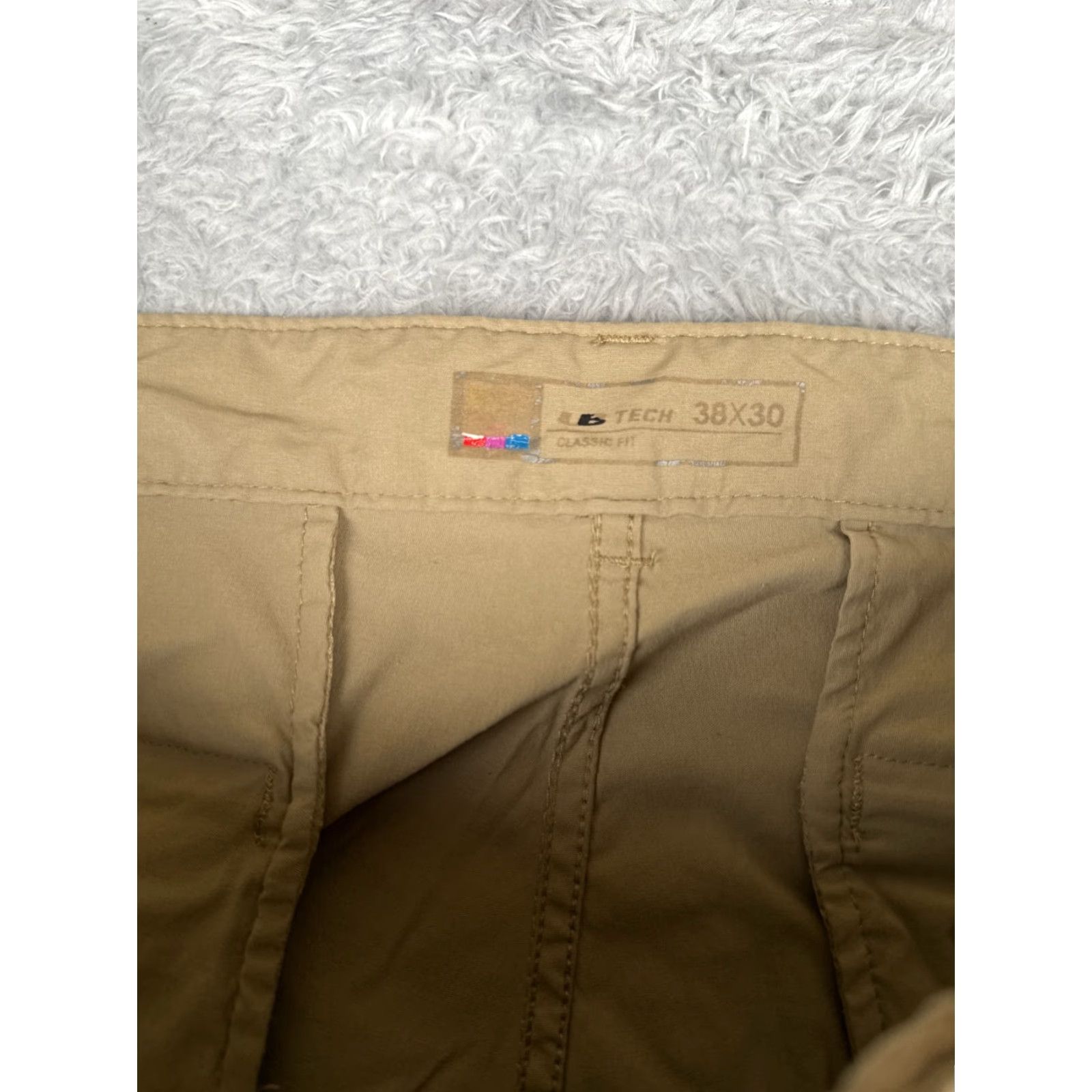 Vintage UB Tech Pants Men 38 Beige Straight Leg Cargo Pocket Nylon Hike Camp 38x30 Size US 38 / EU 54 - 6 Thumbnail