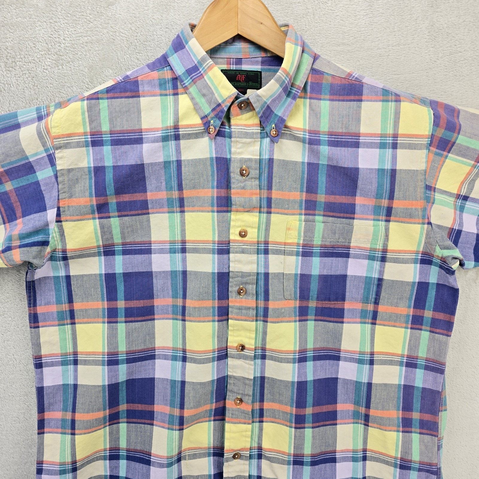 Abercrombie & Fitch Vintage Abercrombie Fitch Mens Shirt Large Button Down Plaid Size US L / EU 52-54 / 3 - 2 Thumbnail