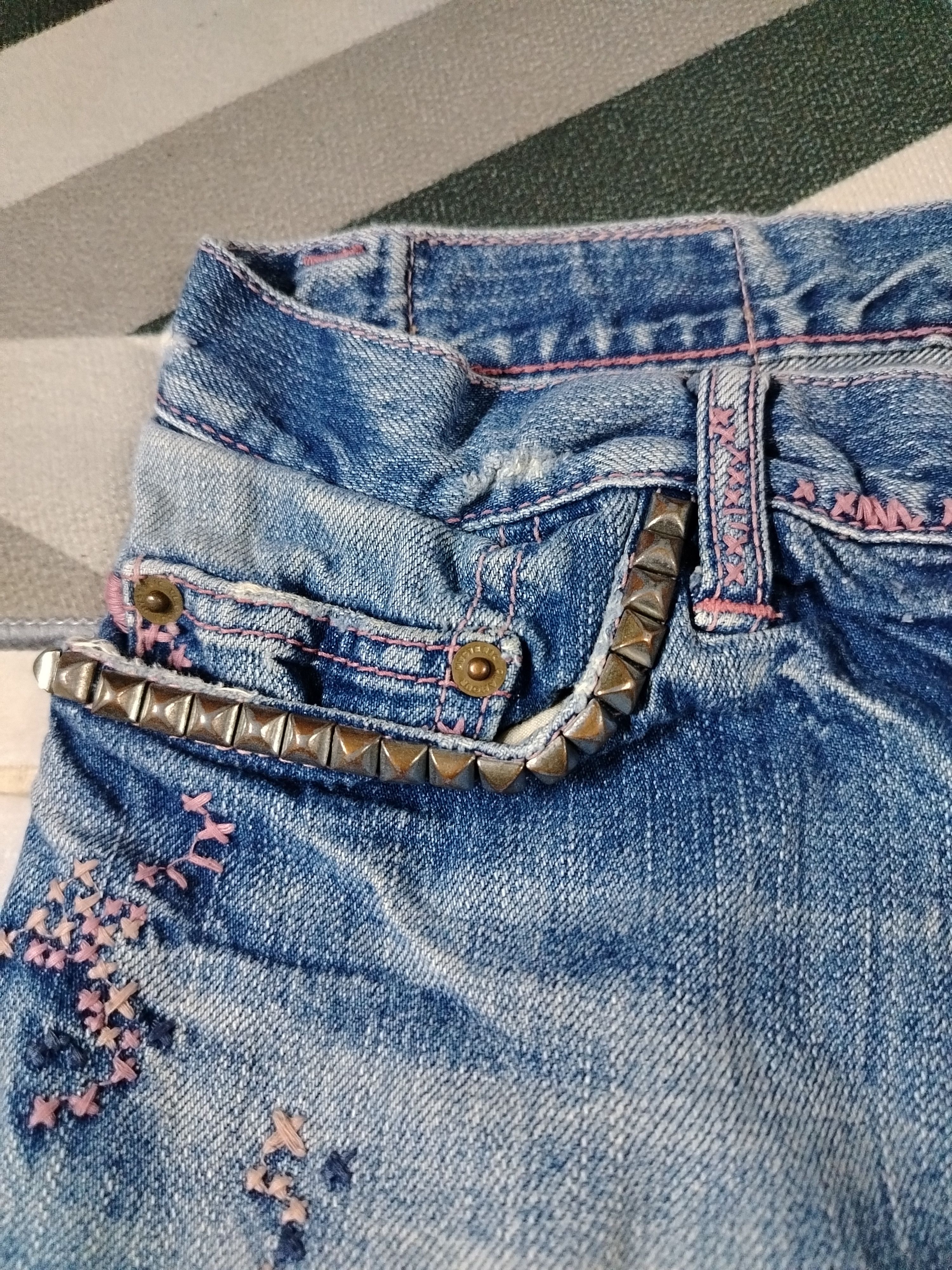 Hysteric Glamour × Japanese Brand Hysteric Glamour Love Buzz Distressed Embroidered Studded Size 30" / US 8 / IT 44 - 7 Thumbnail
