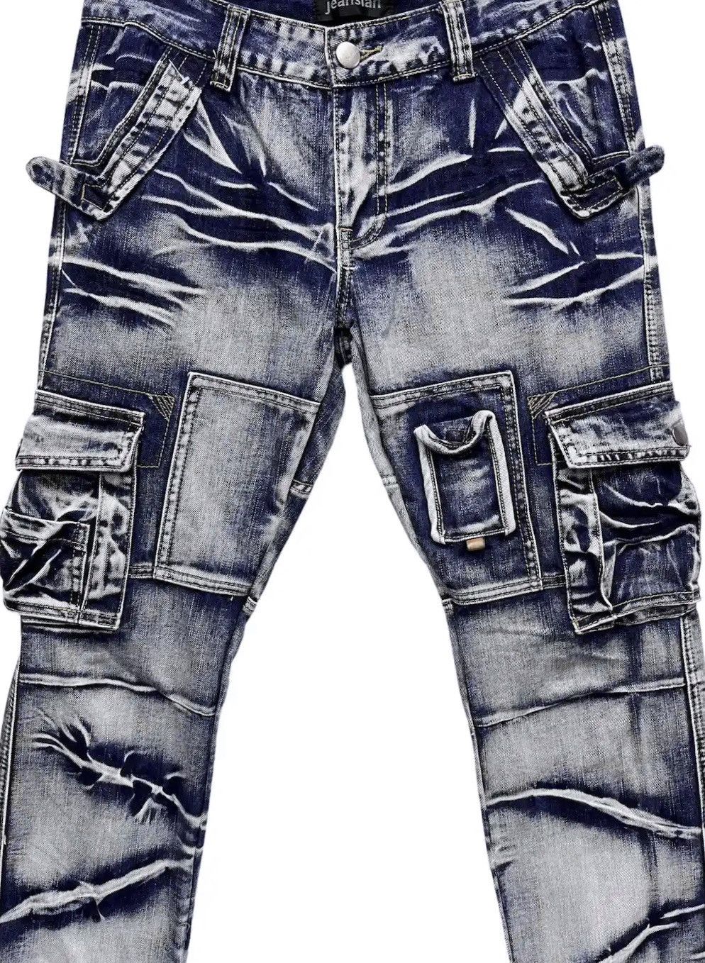 Other FYE💥JEANSIAN Barbed Wire Clawmark Vogue Punk Cargo Denim💥 Size US 30 / EU 46 - 5 Thumbnail