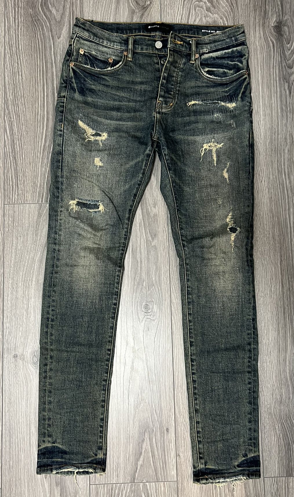 Purple Brand Purple Brand distressed low-rise skinny jeans Size US 31 - 1 Thumbnail