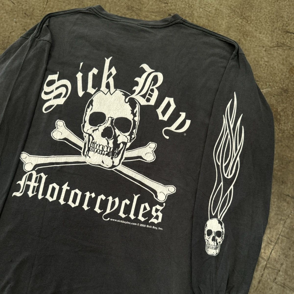 Harley Davidson × Vintage vintage 2000 sickboy motorcycle club Flame hit L/S Size US L / EU 52-54 / 3 - 3 Thumbnail